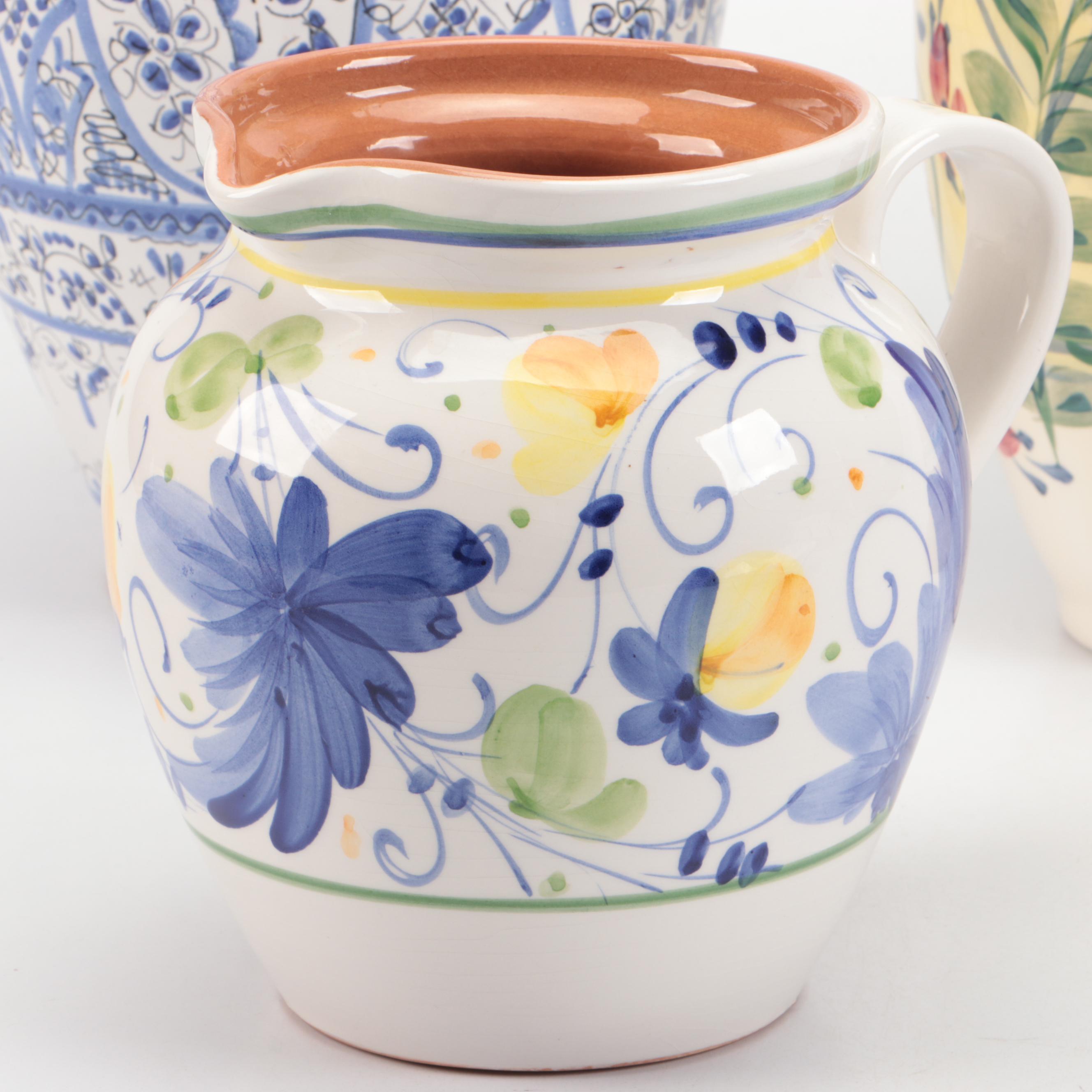 Maxcera, Benstson-West Designs, and Other Majolica Style Ceramic Tableware