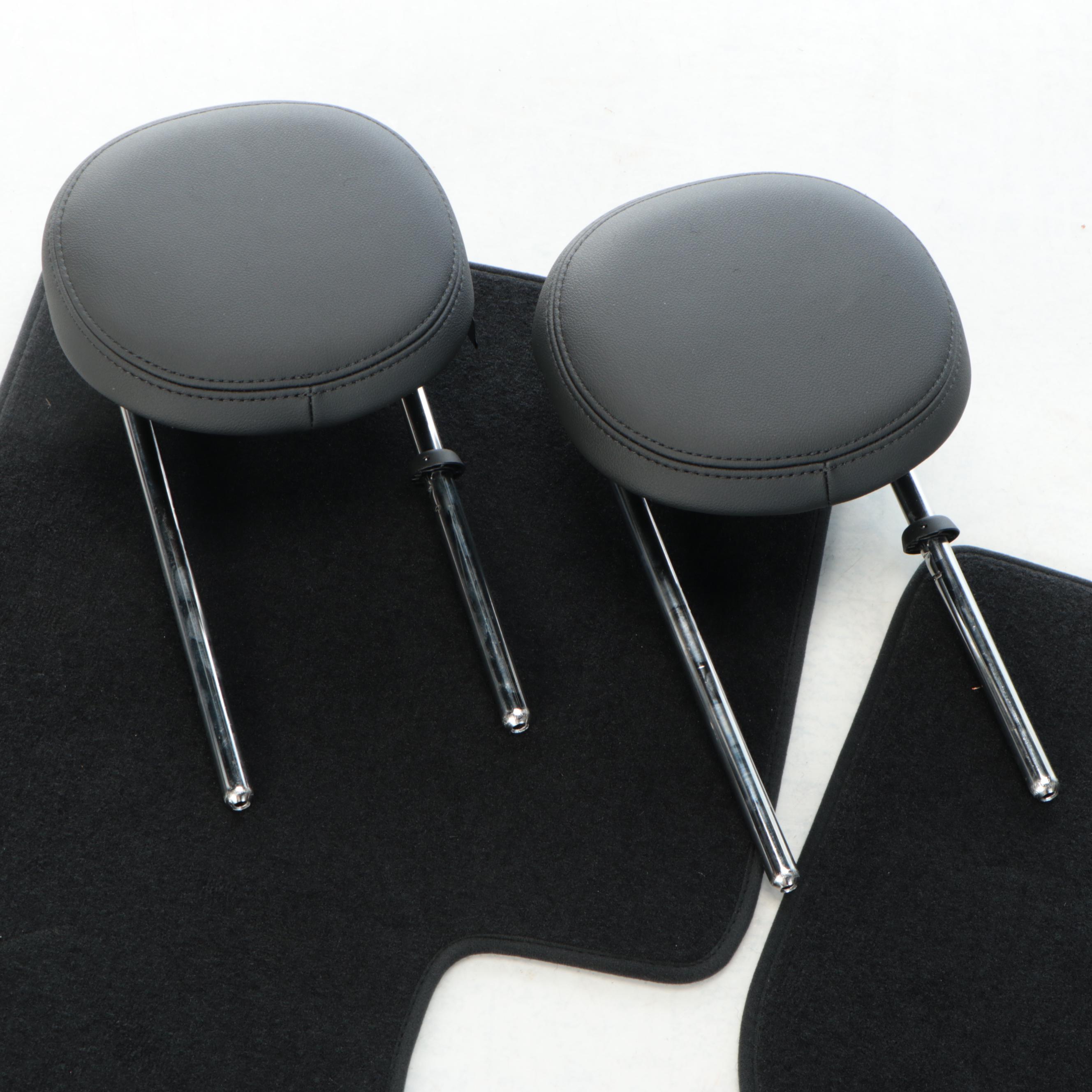 Mini Cooper Headrests with Floor Mats and License Plate Bracket