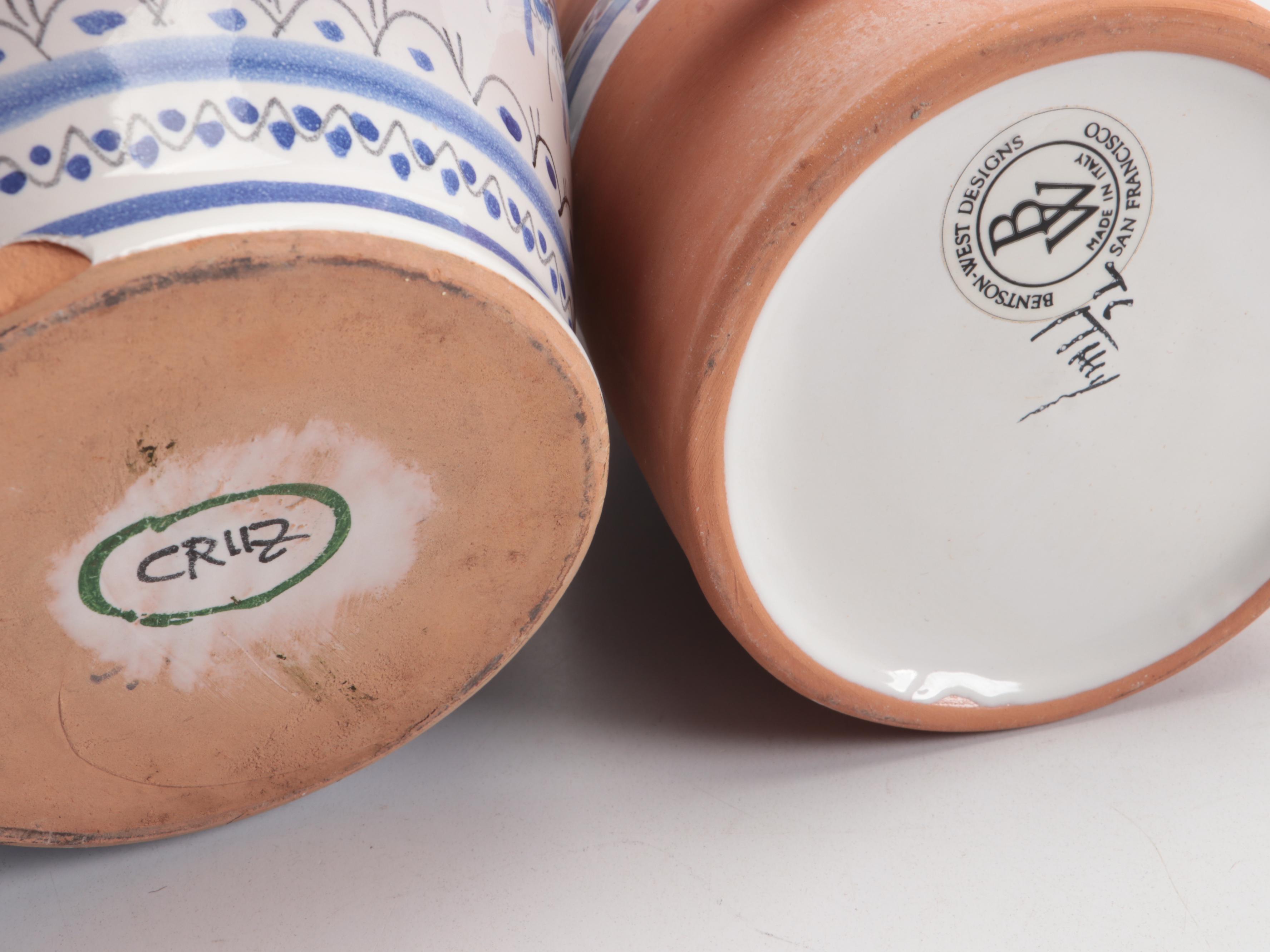 Maxcera, Benstson-West Designs, and Other Majolica Style Ceramic Tableware