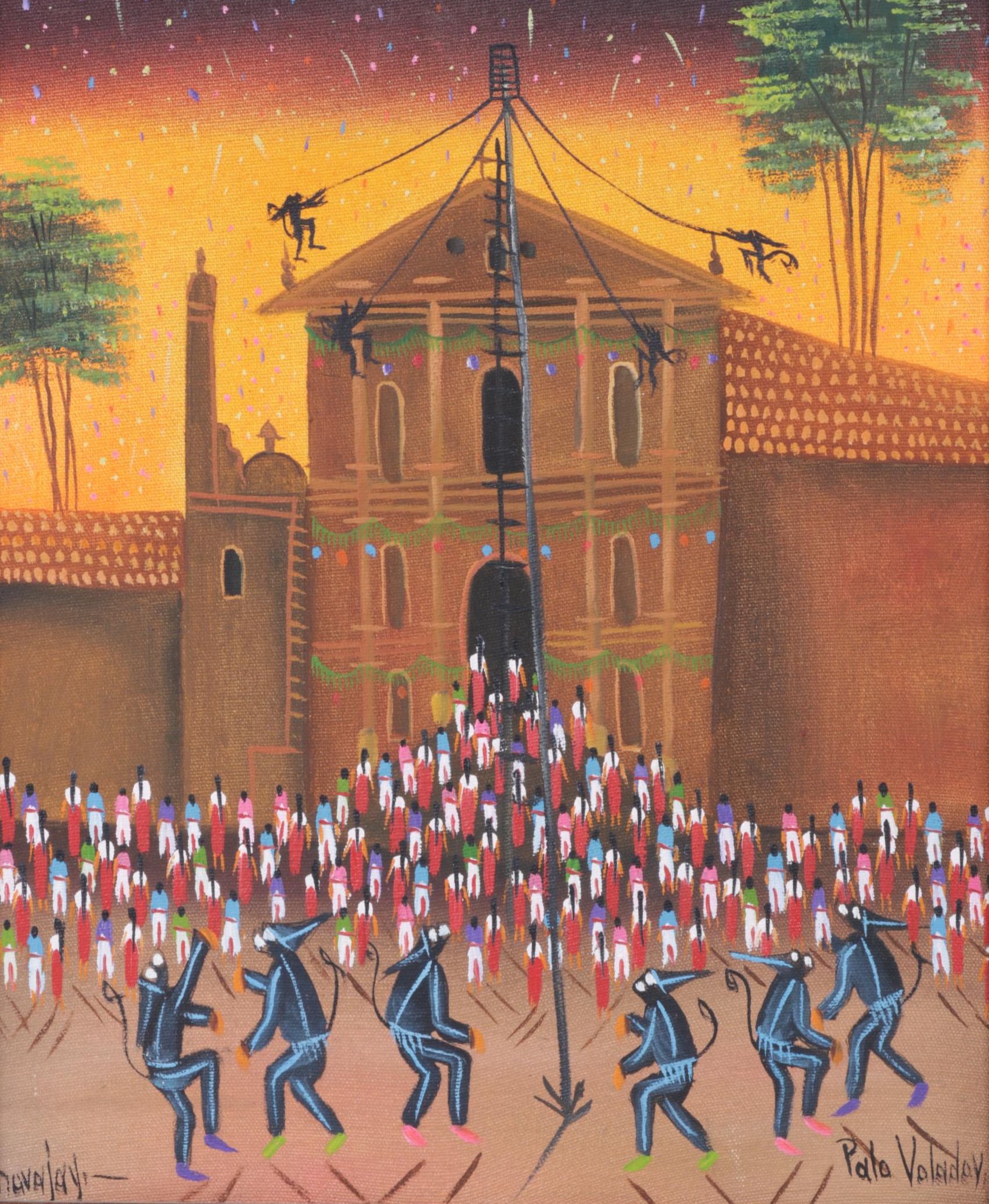 "Palo Volador" Oil On Canvas Painting