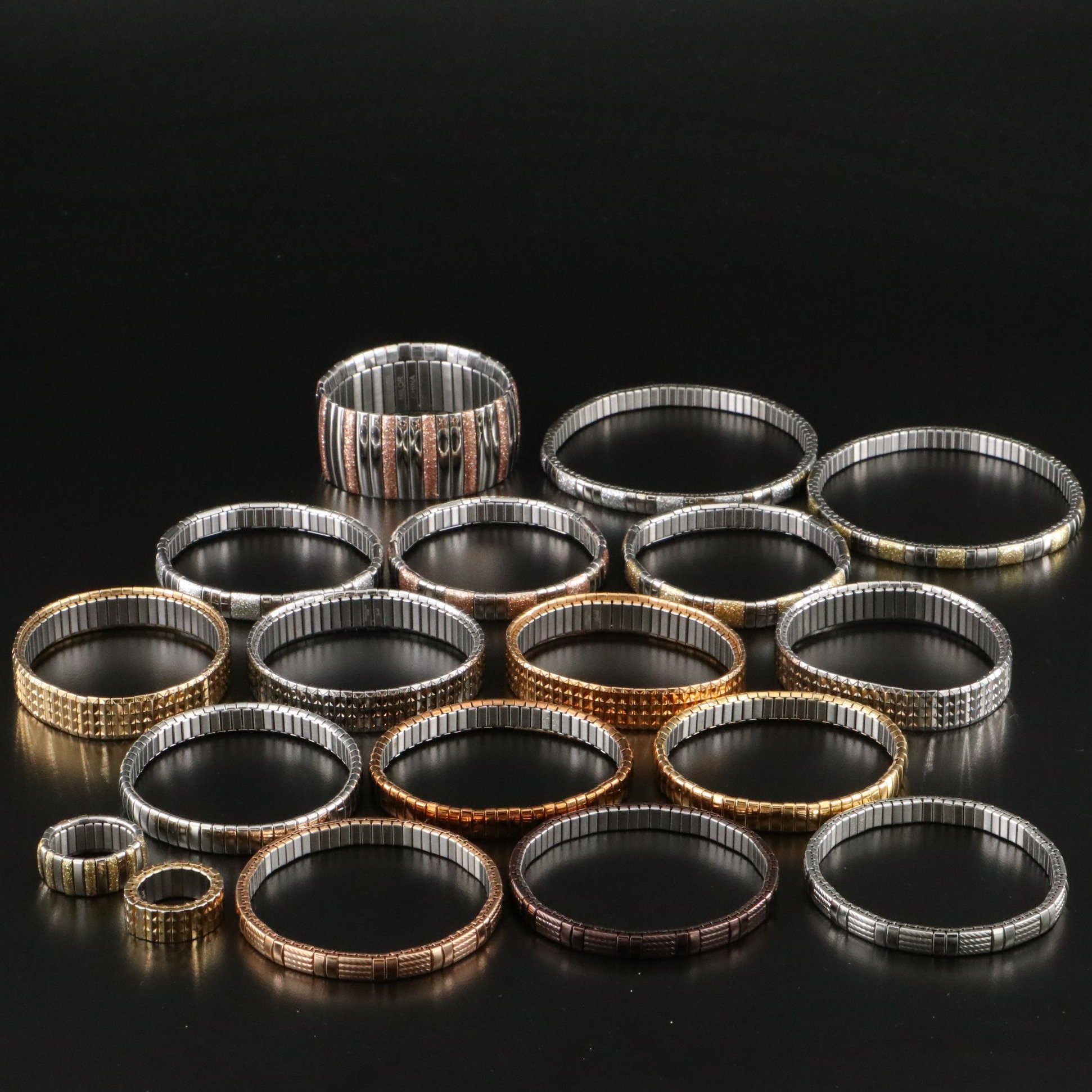 Expendable Glitter Applique Bracelet Collection