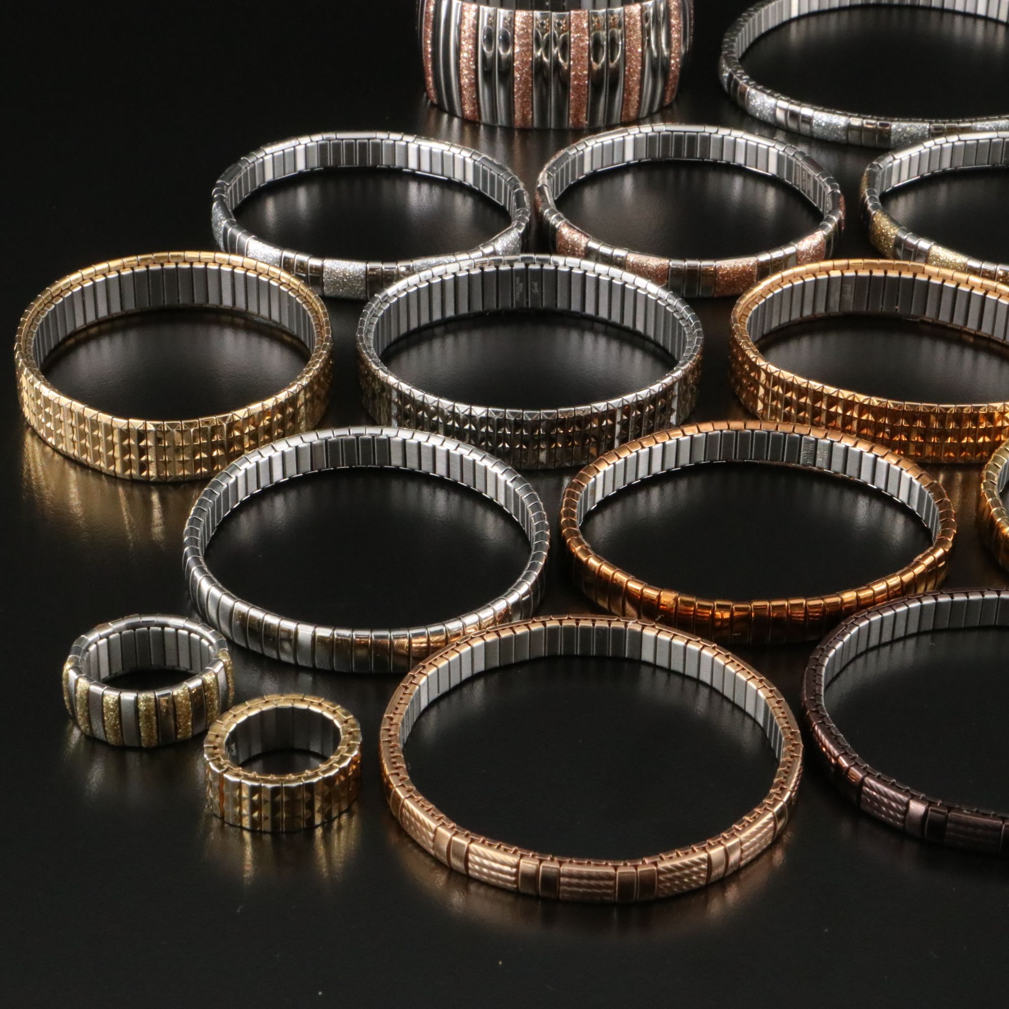 Expendable Glitter Applique Bracelet Collection