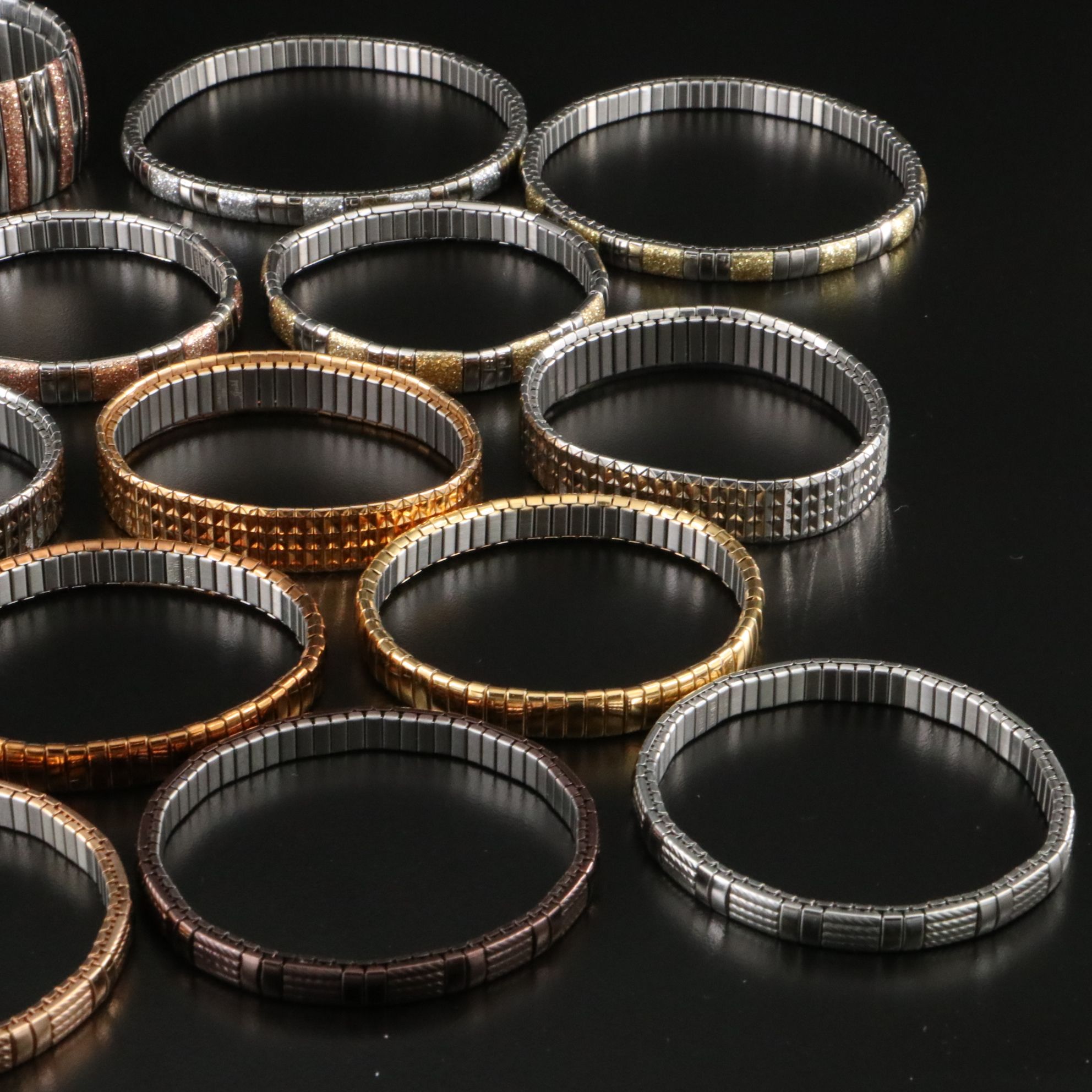 Expendable Glitter Applique Bracelet Collection