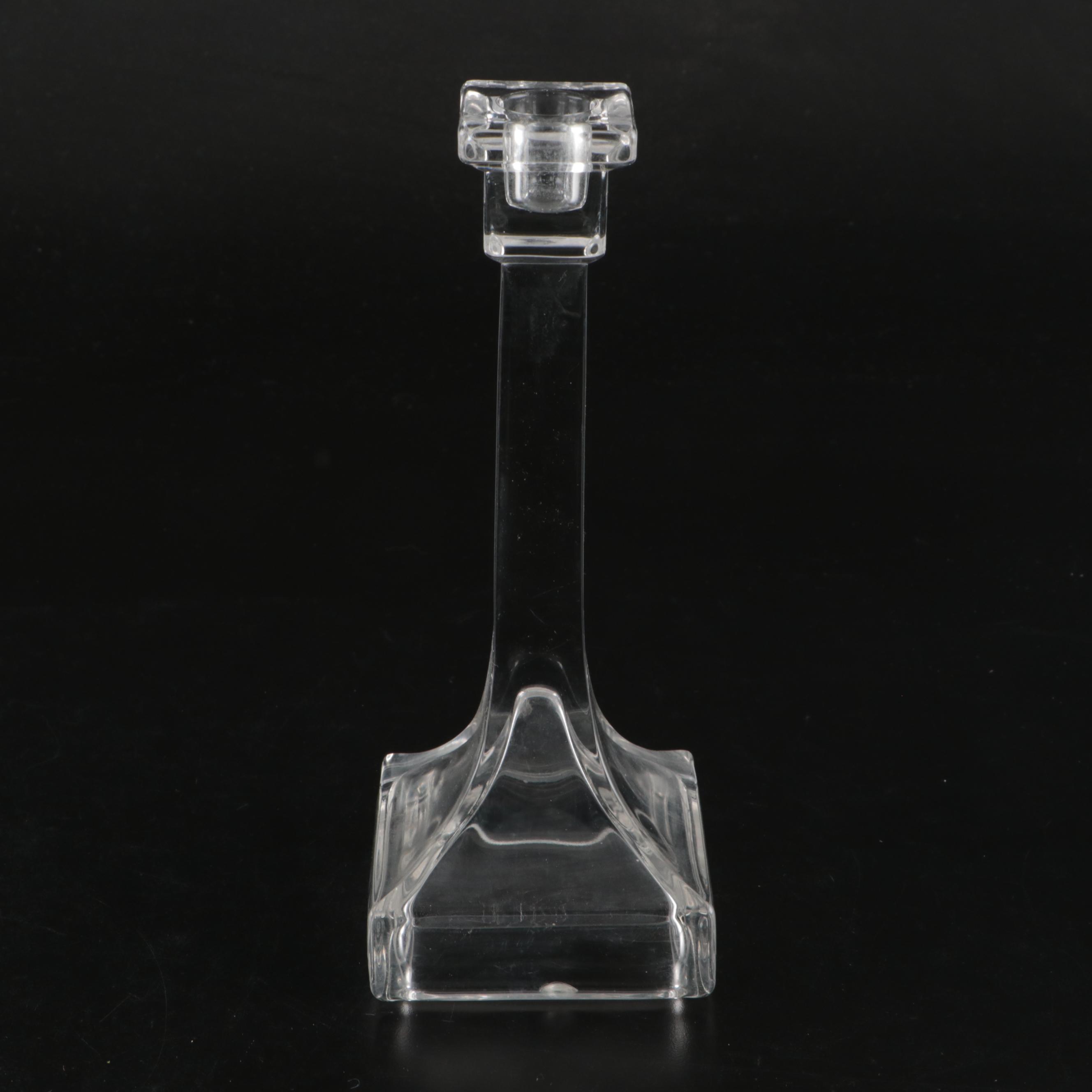 Orrefors "Gabriel" with Other Glass Candlesticks and Holders