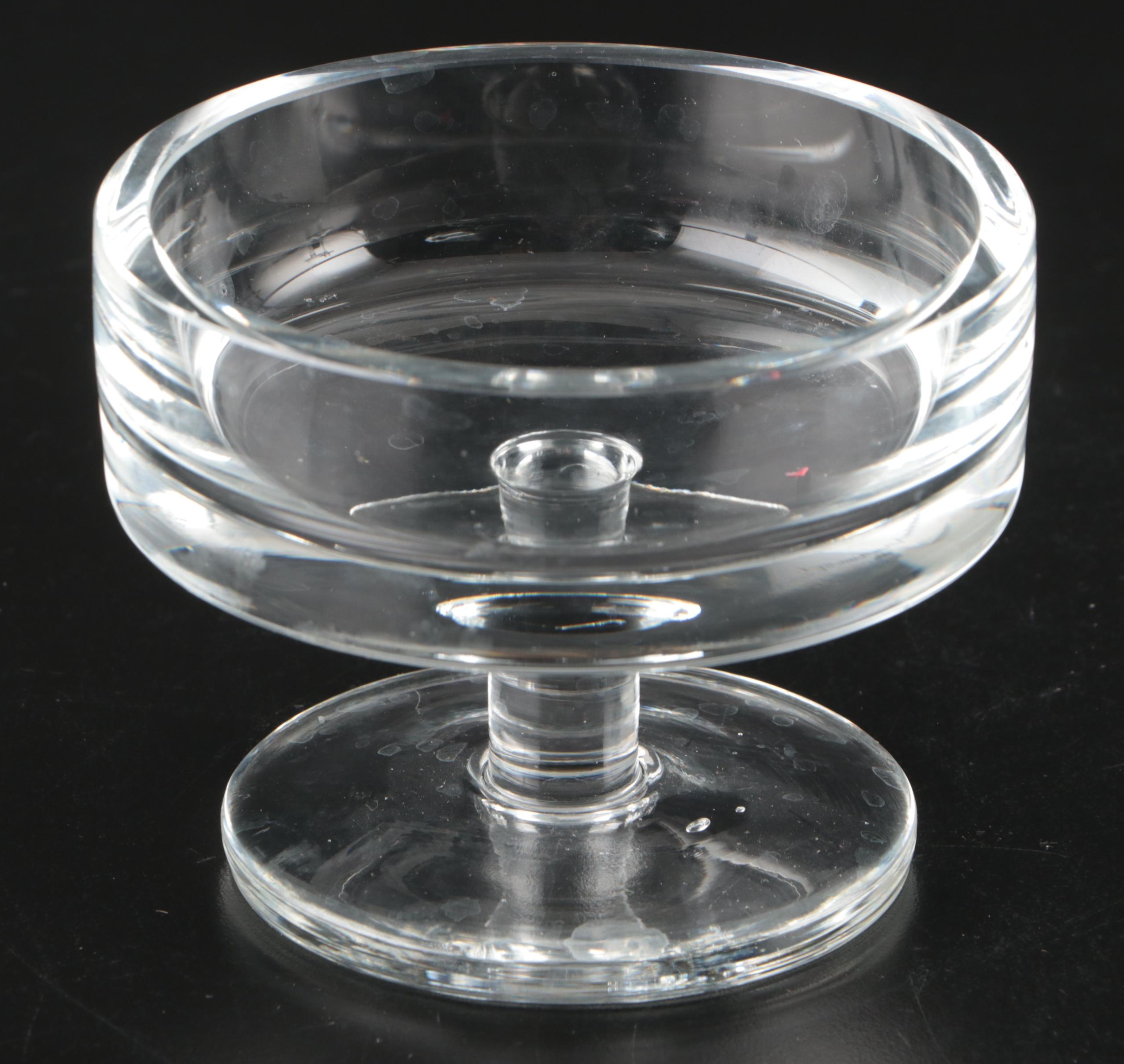 Orrefors "Gabriel" with Other Glass Candlesticks and Holders