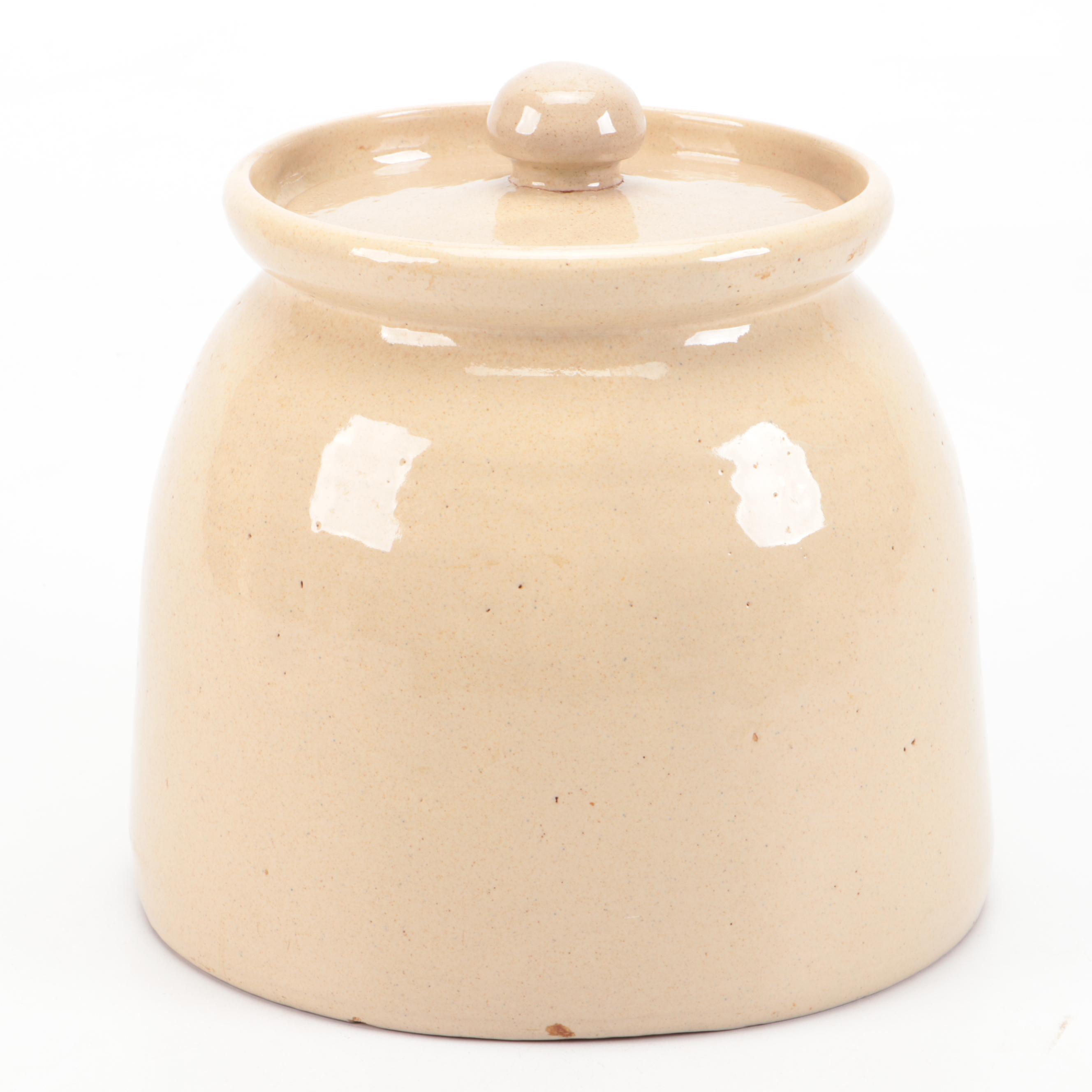 French Country Style Ceramic Bowls and Lidded Jar