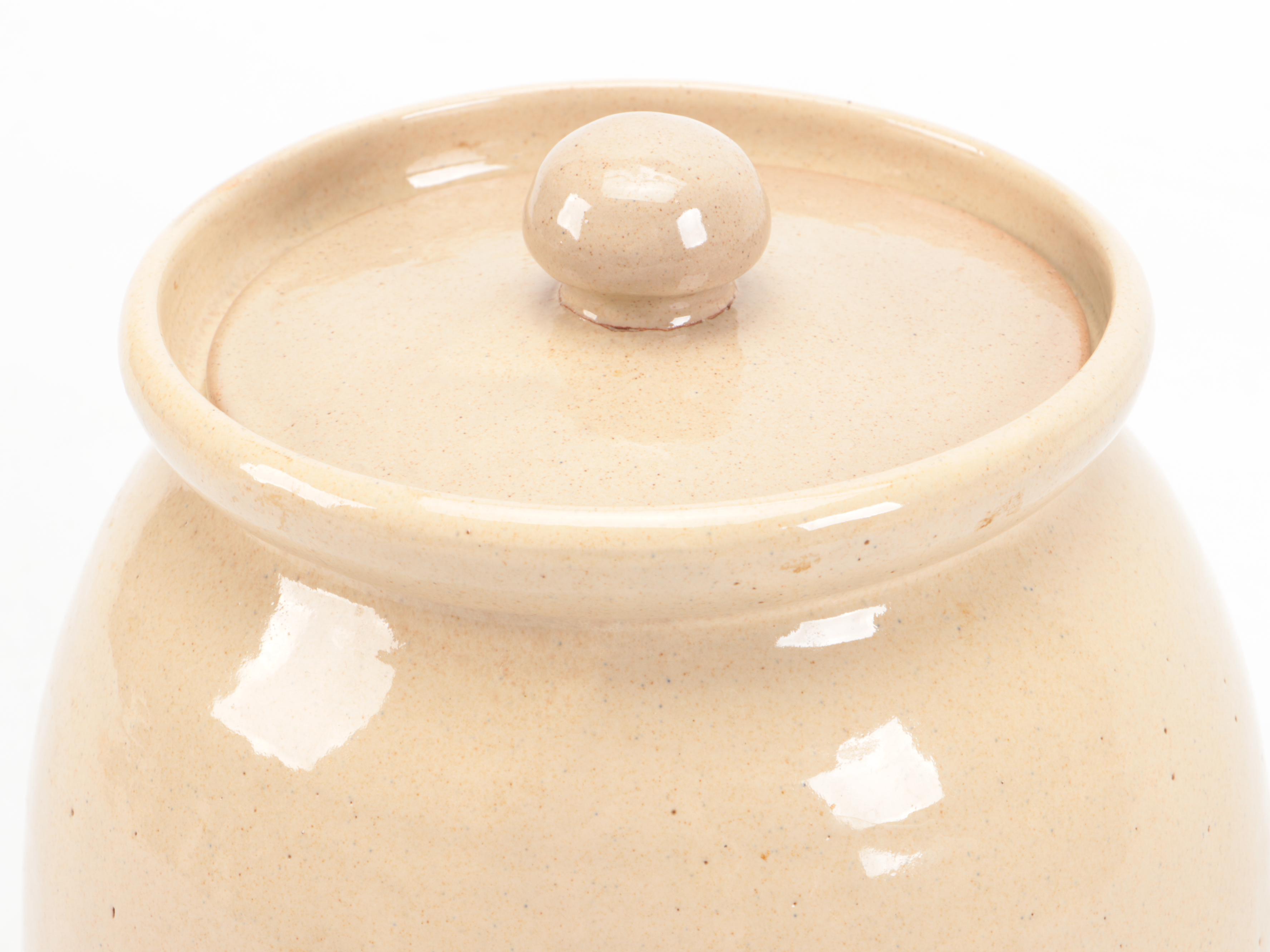 French Country Style Ceramic Bowls and Lidded Jar