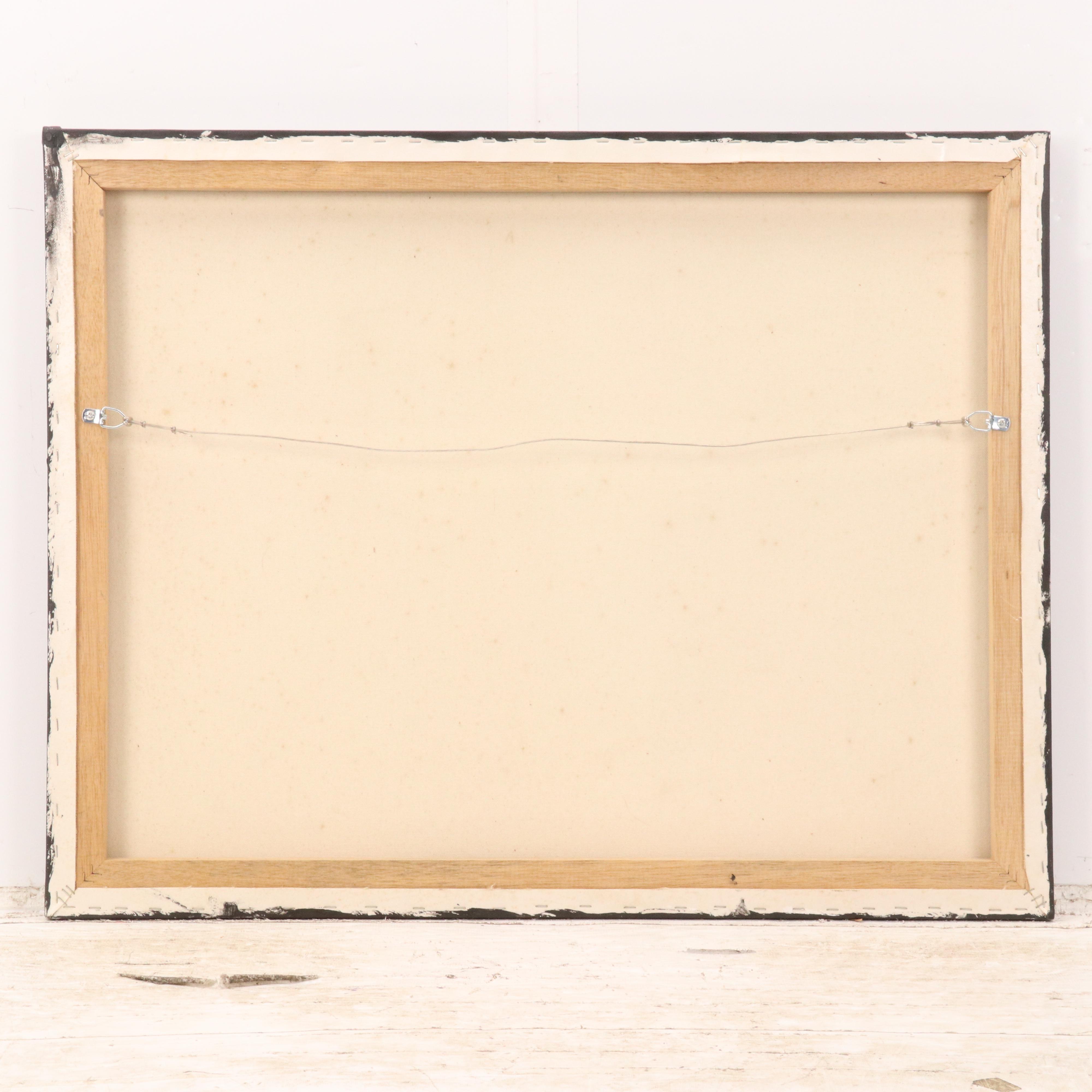 Embellished Offset Lithograph "Still Life Vase with Pink Roses" After Van Gogh