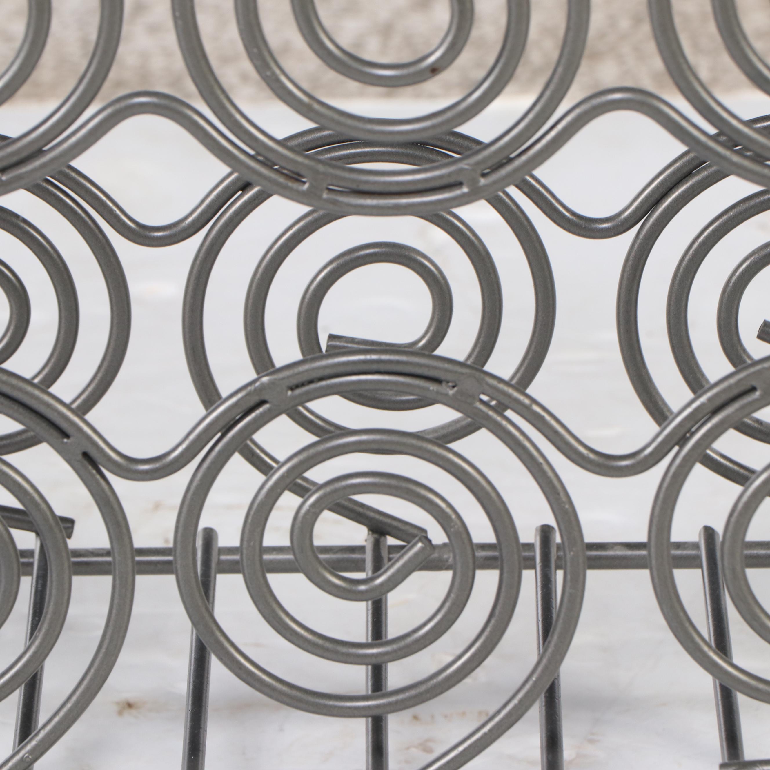 Contemporary Spiral Metal Magazine Rack