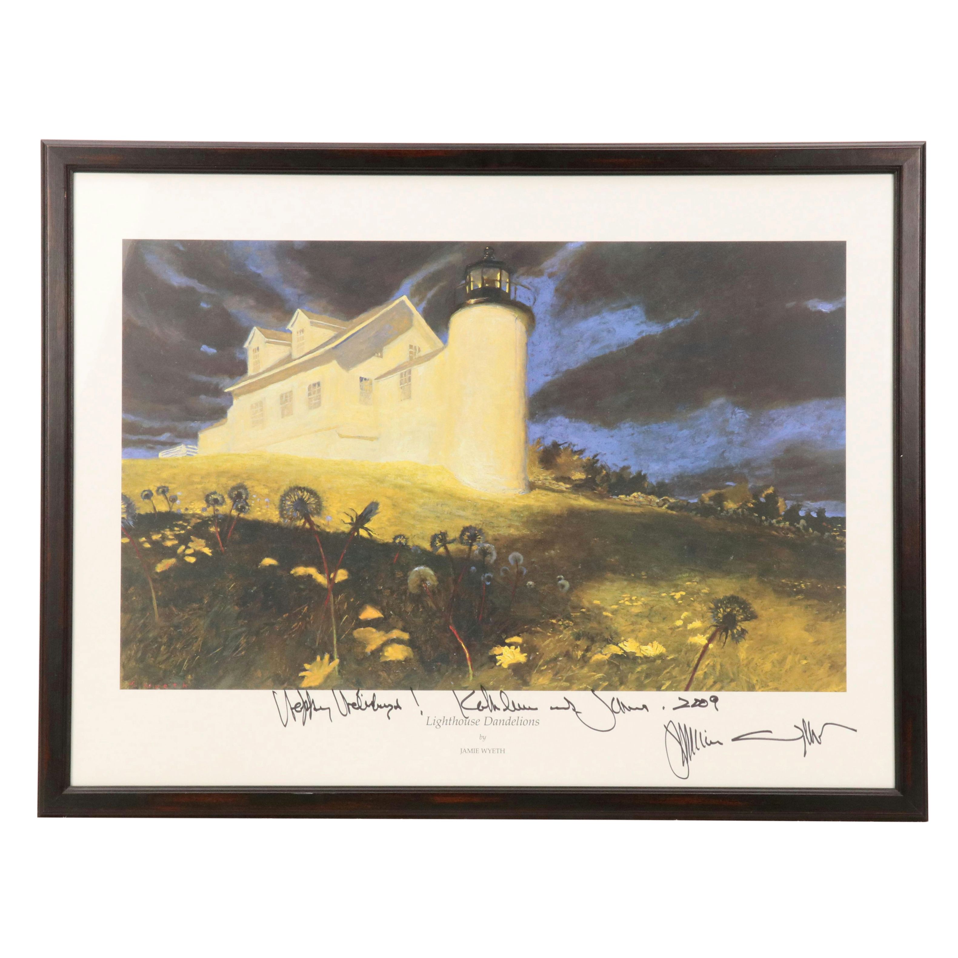 Jamie Wyeth Offset Lithograph "Lighthouse Dandelions"