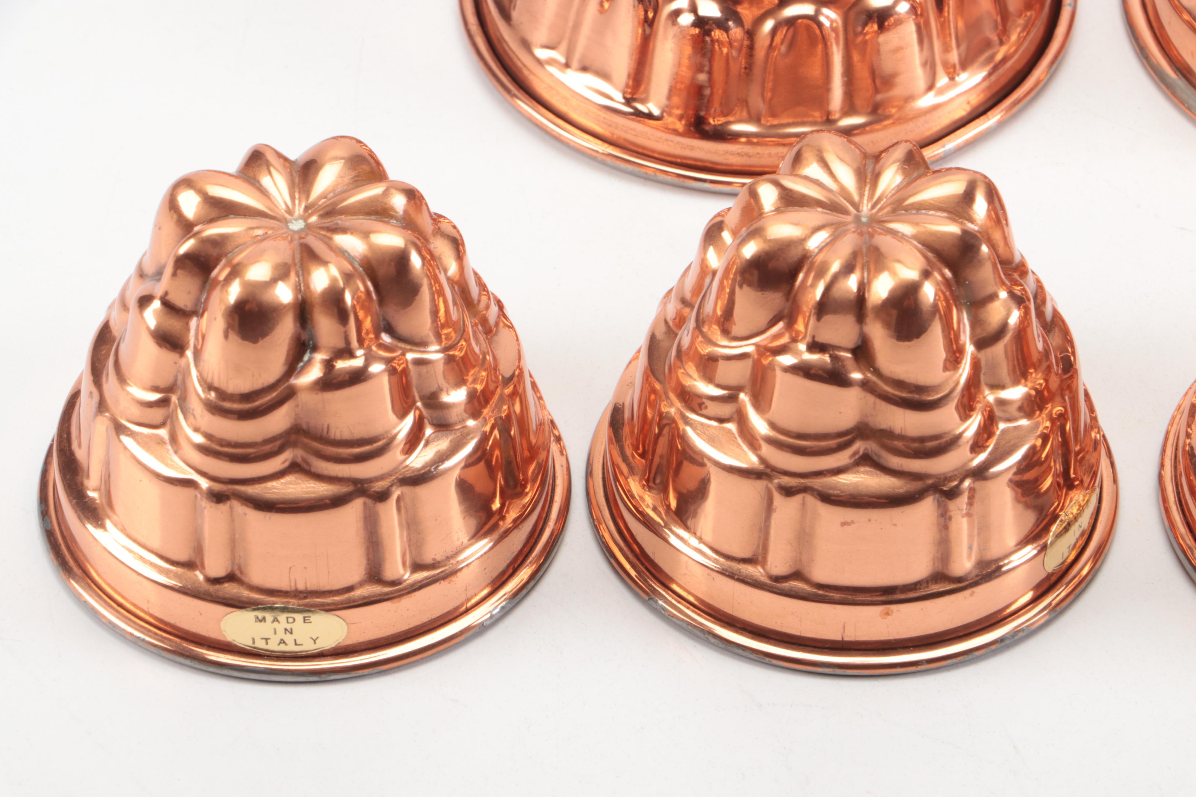 Italian Copper Finish Metal Cake Molds