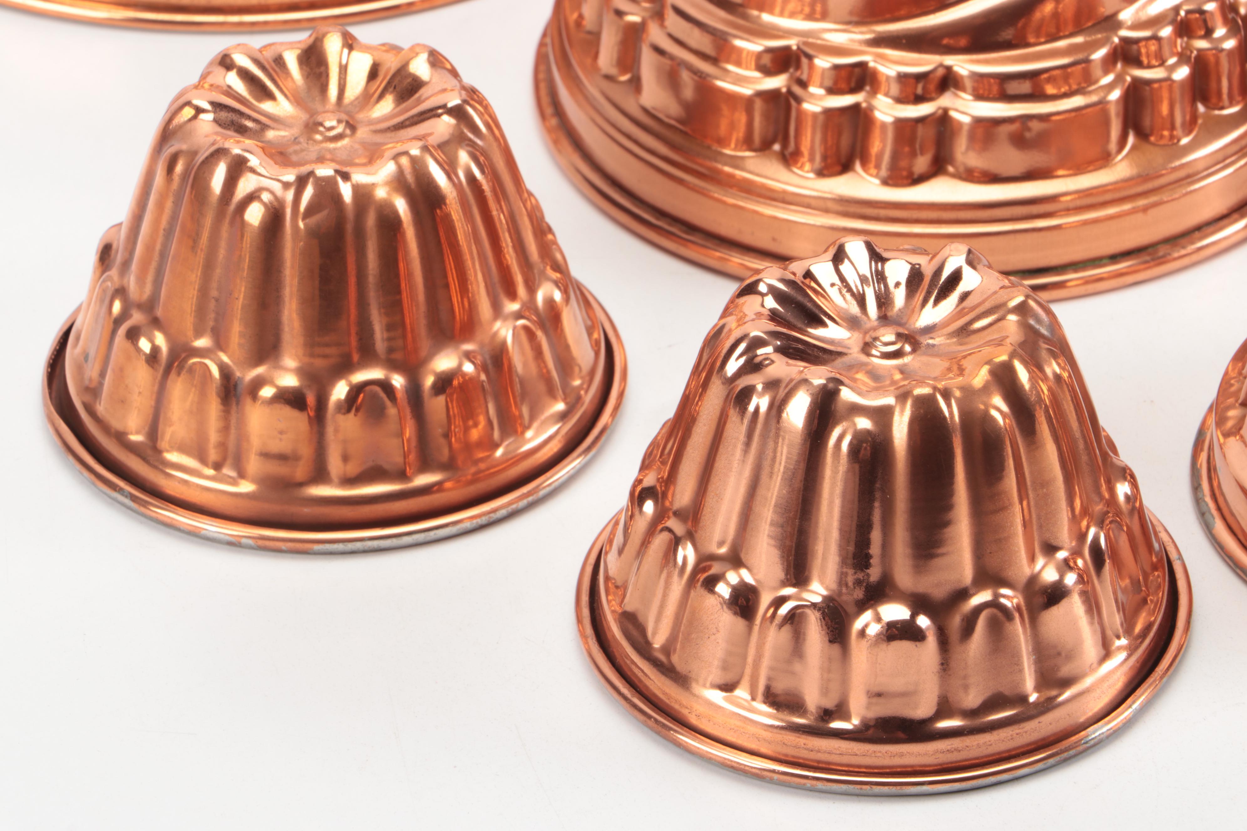 Italian Copper Finish Metal Cake Molds