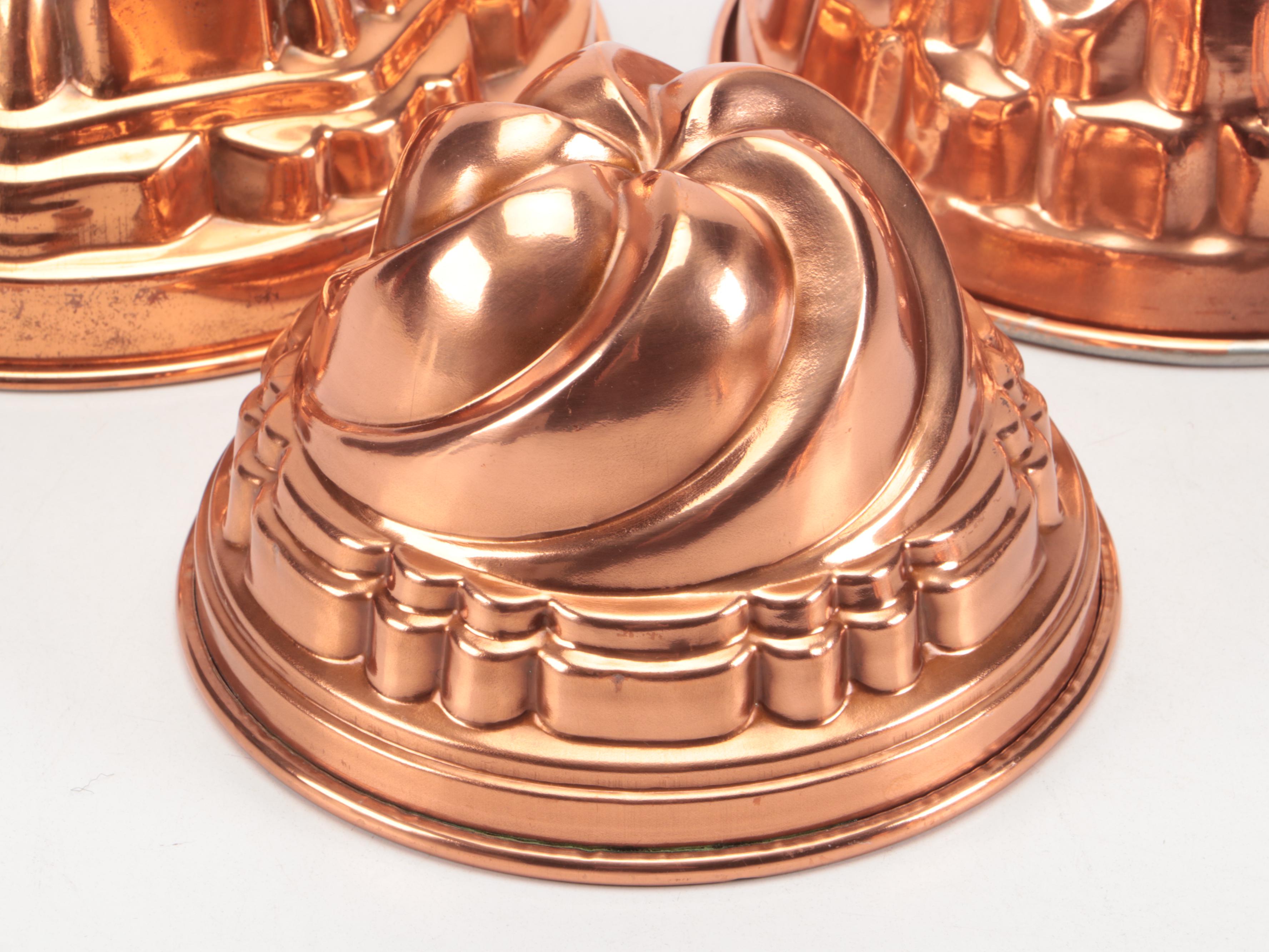 Italian Copper Finish Metal Cake Molds