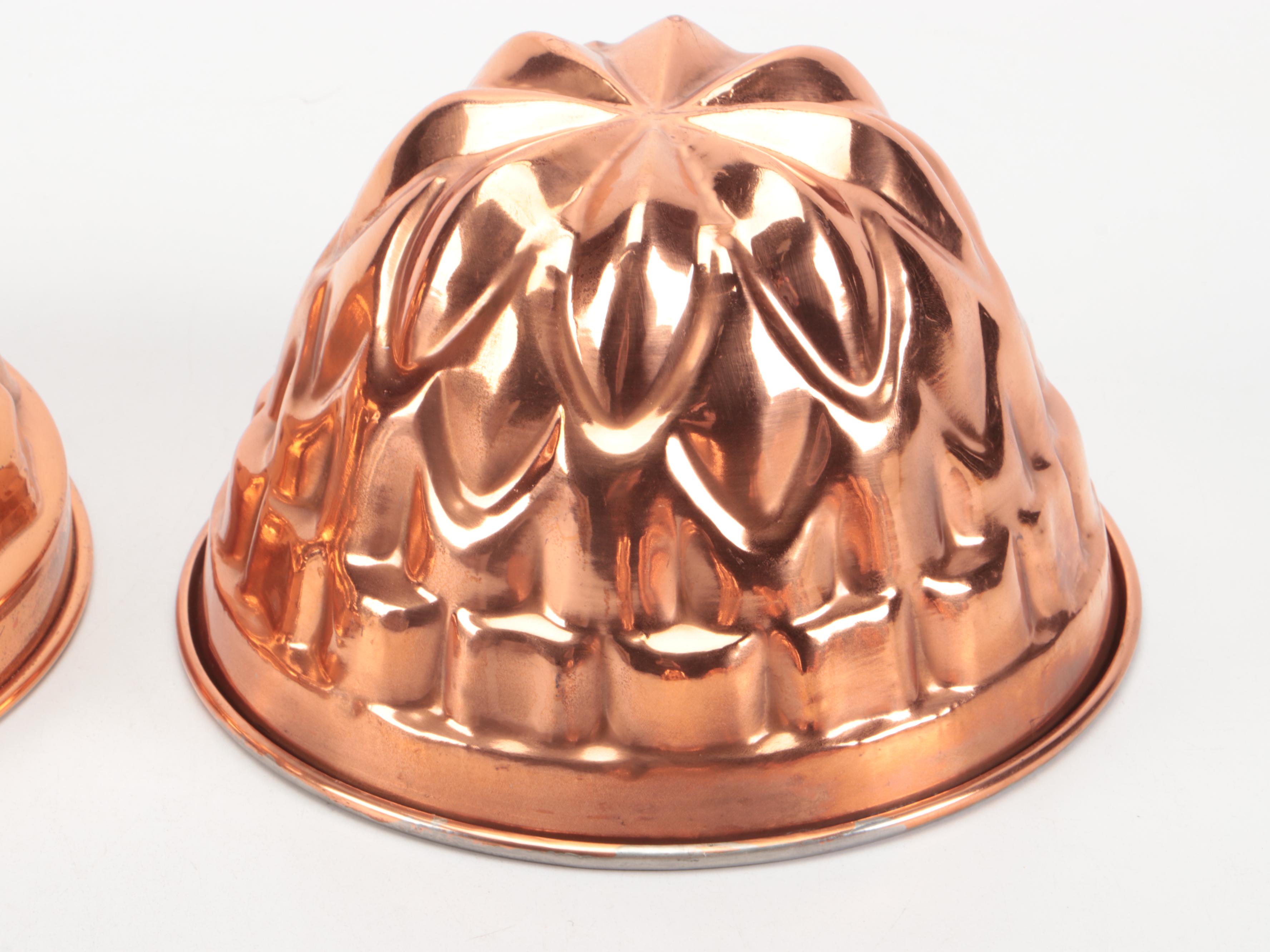 Italian Copper Finish Metal Cake Molds