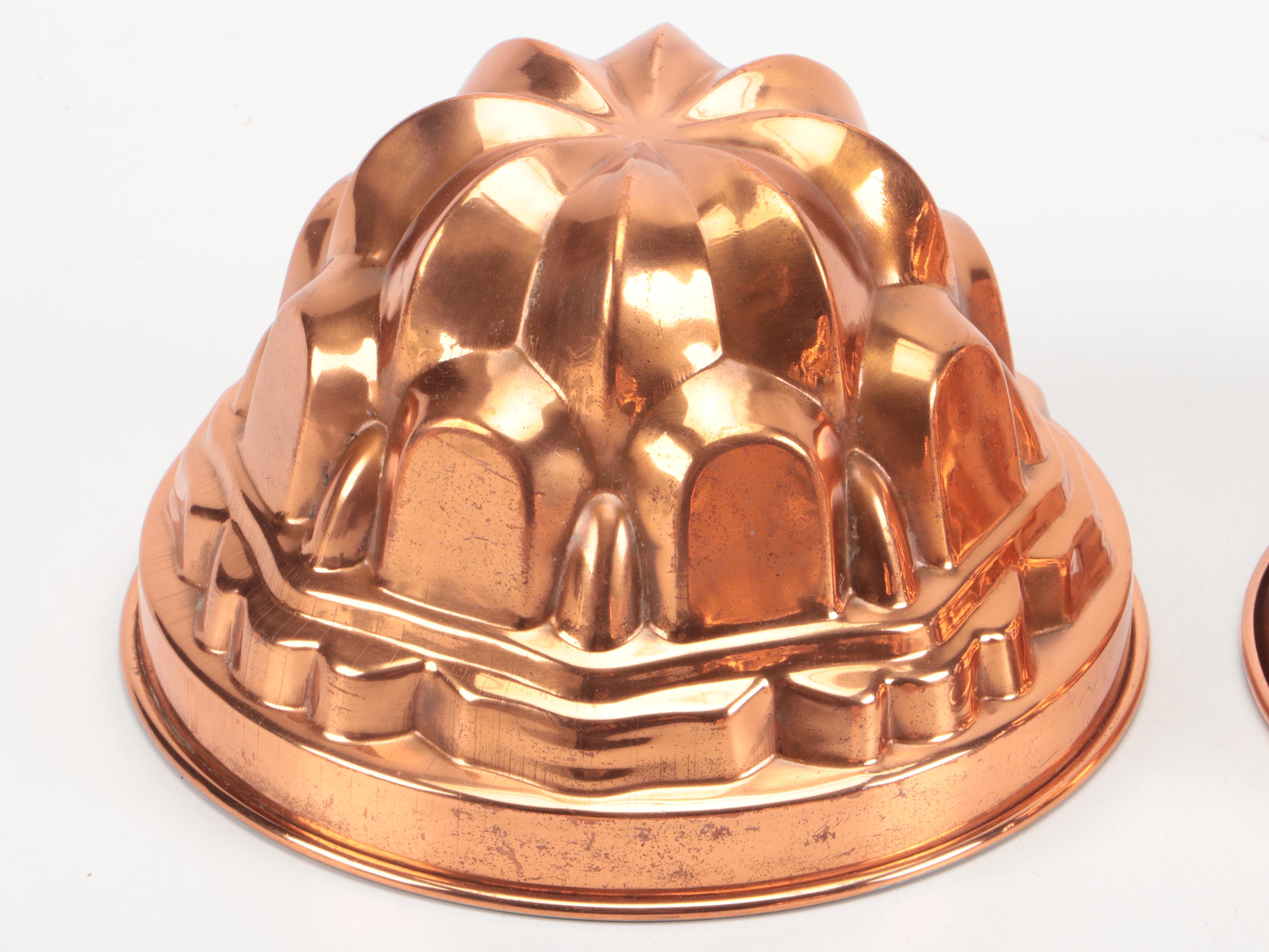 Italian Copper Finish Metal Cake Molds