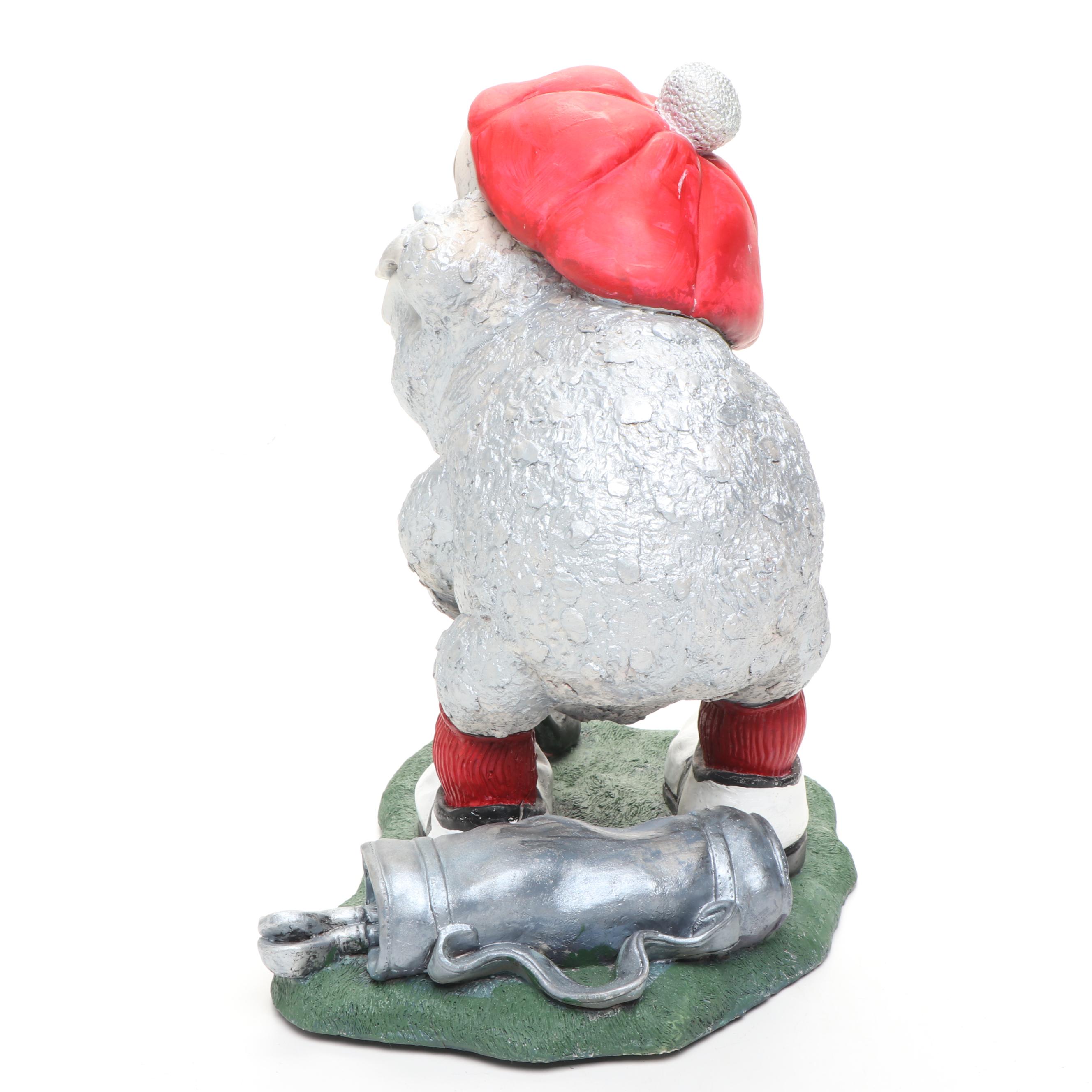 Novelty Golfer Frog Figurine