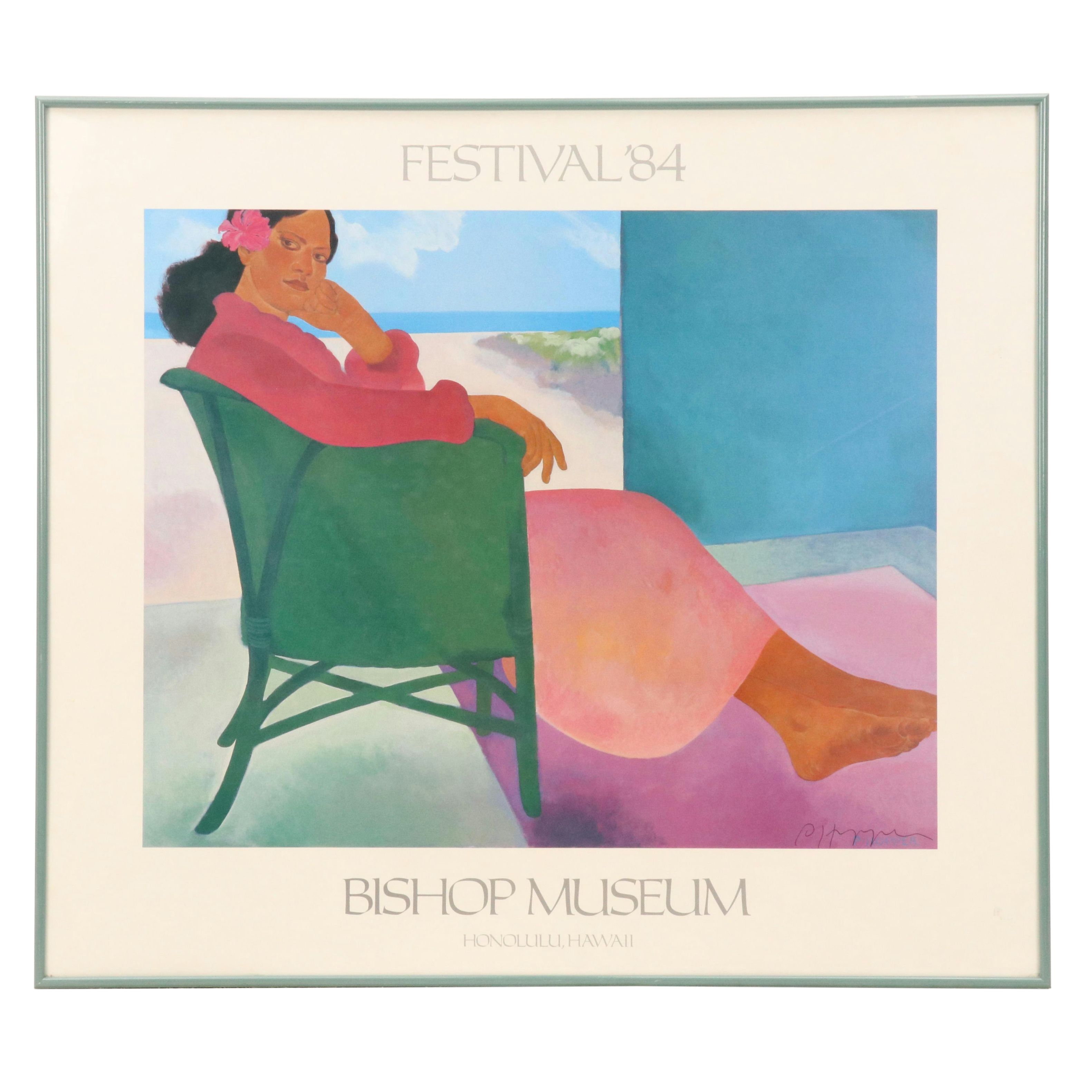 Bishop Museum Festival Poster After Pegge Hopper, 1984