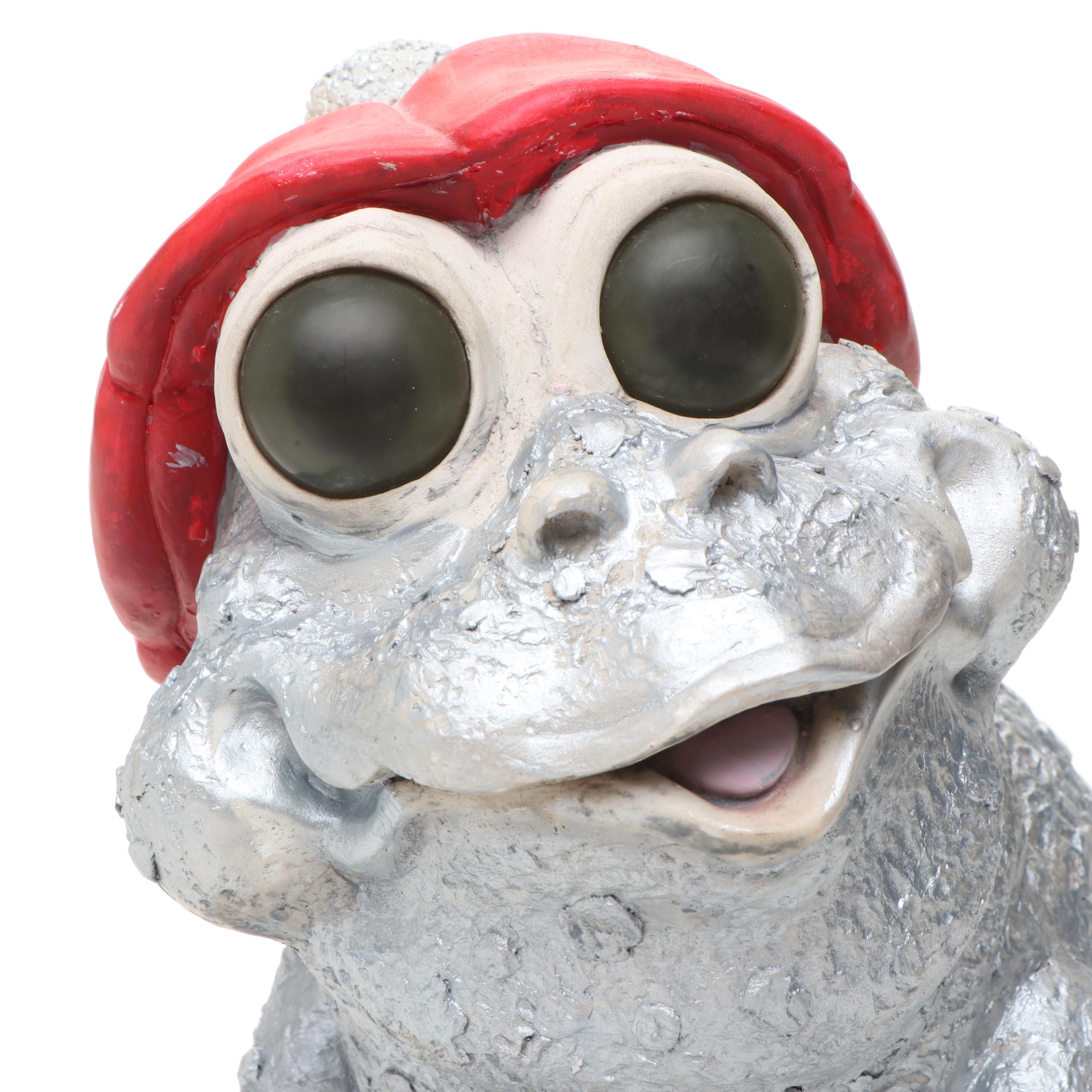 Novelty Golfer Frog Figurine