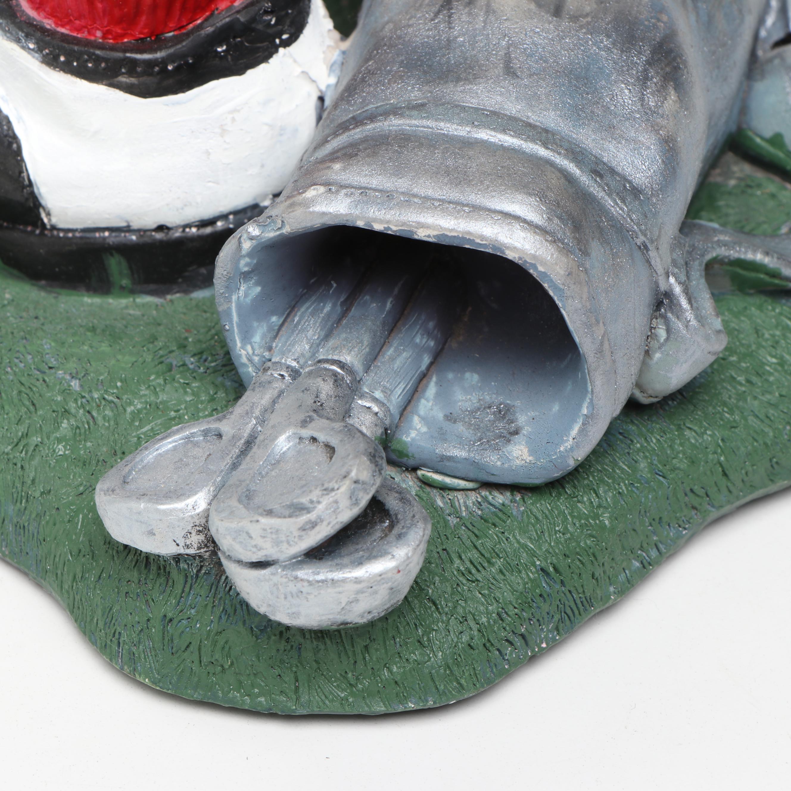 Novelty Golfer Frog Figurine