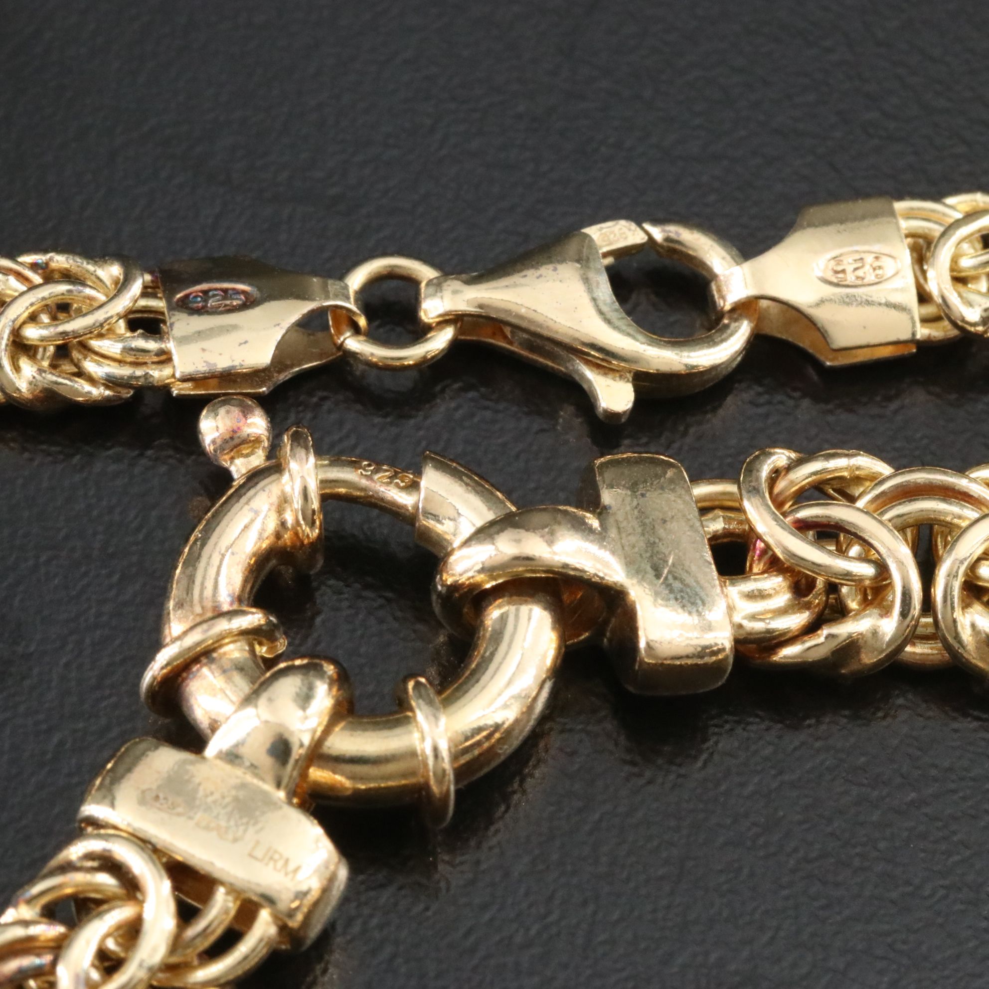 Sterling Byzantine Chain Necklace and Bracelet