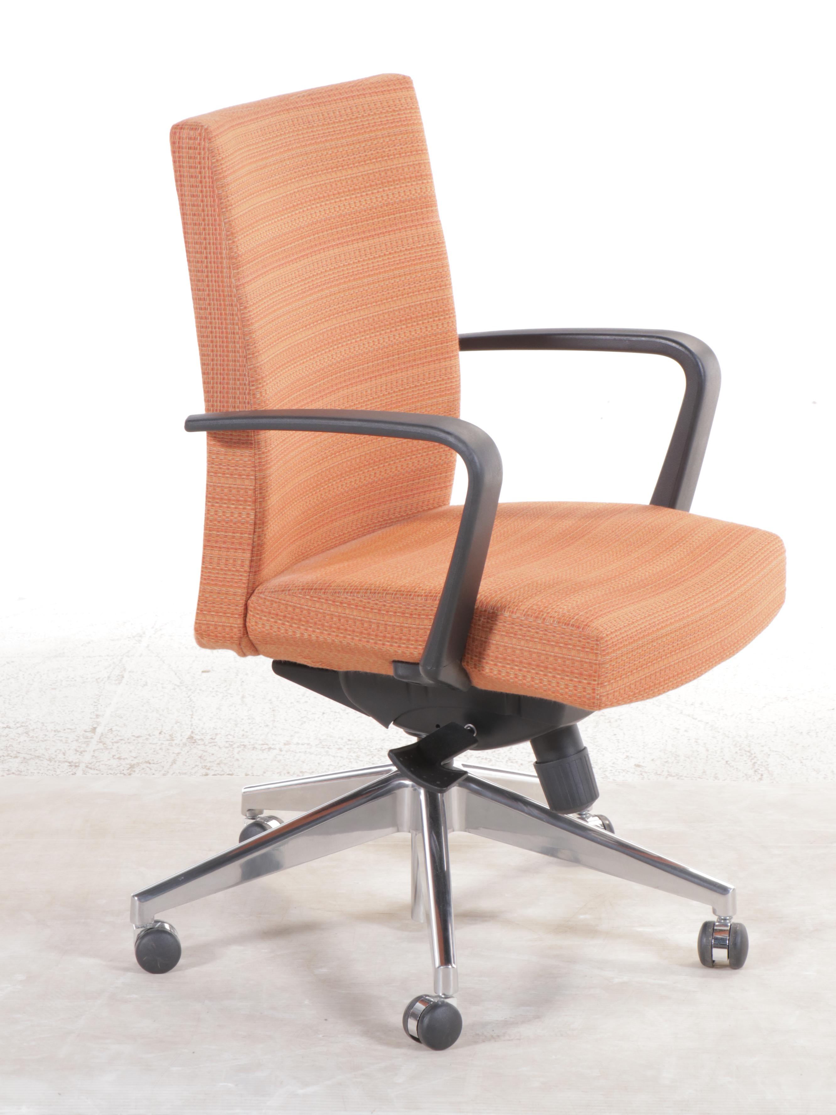 Modern Orange Gradient Upholstered Office Chair