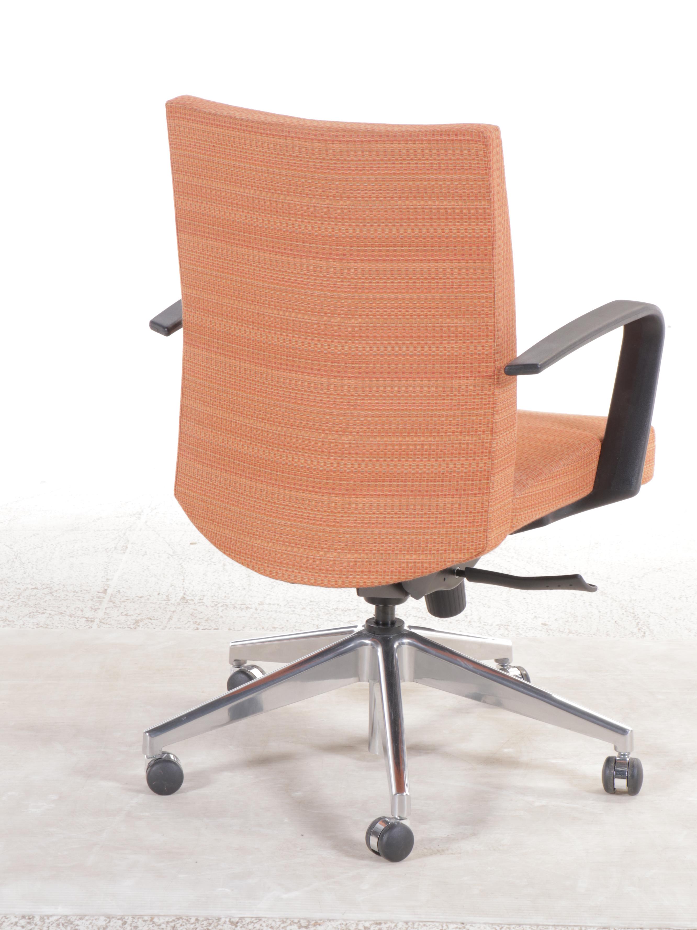 Modern Orange Gradient Upholstered Office Chair