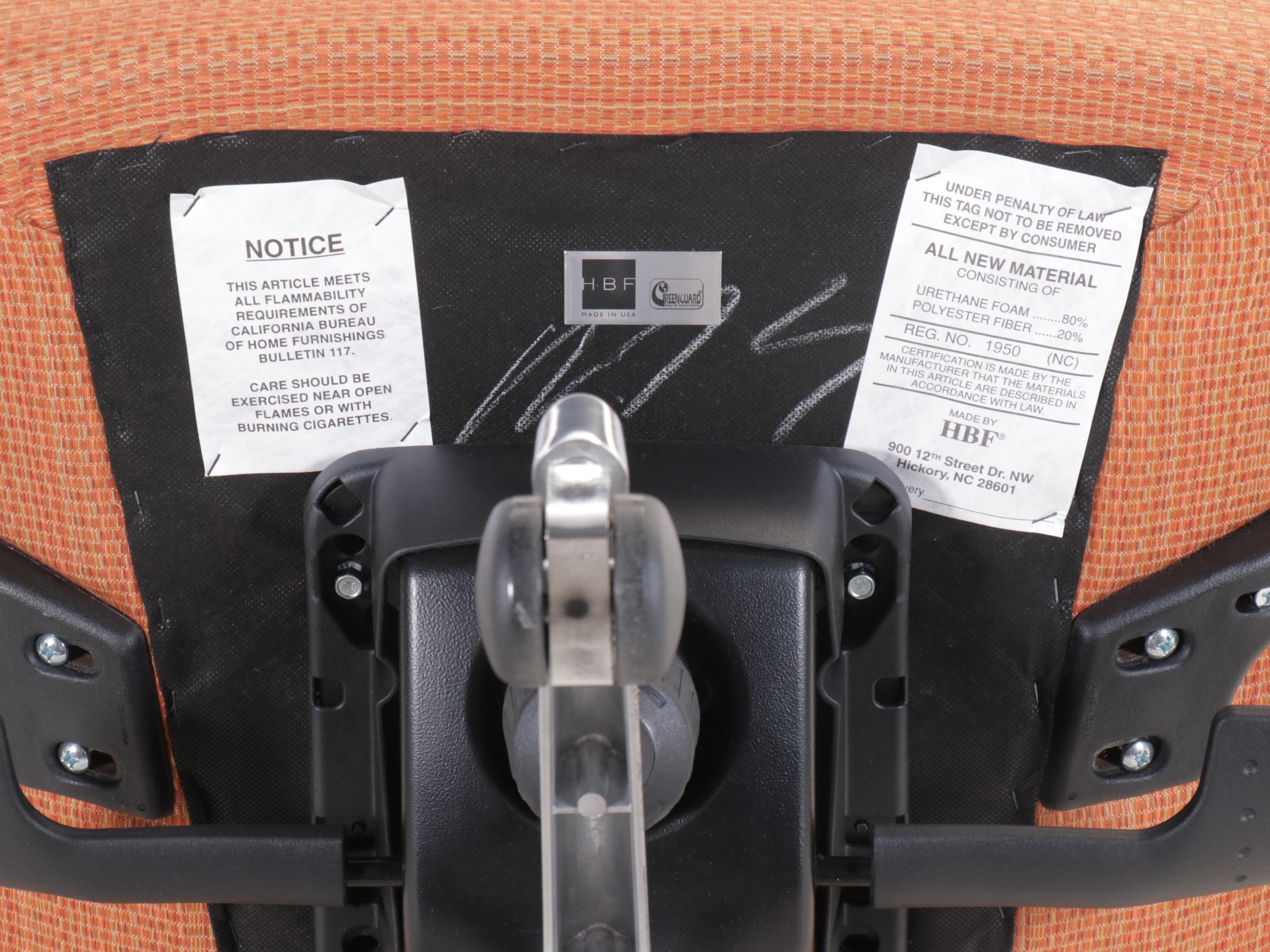 Modern Orange Gradient Upholstered Office Chair