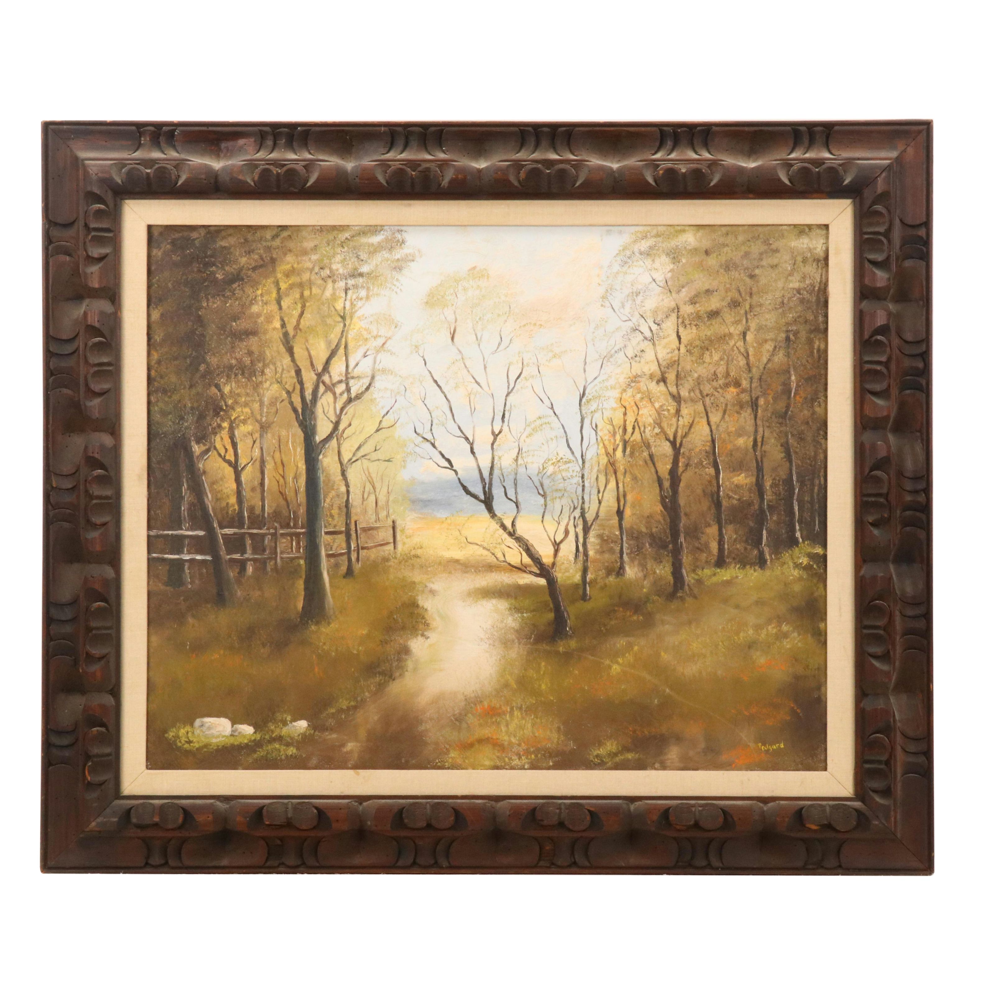 P. Dilgard Country Landscape Oil Painting