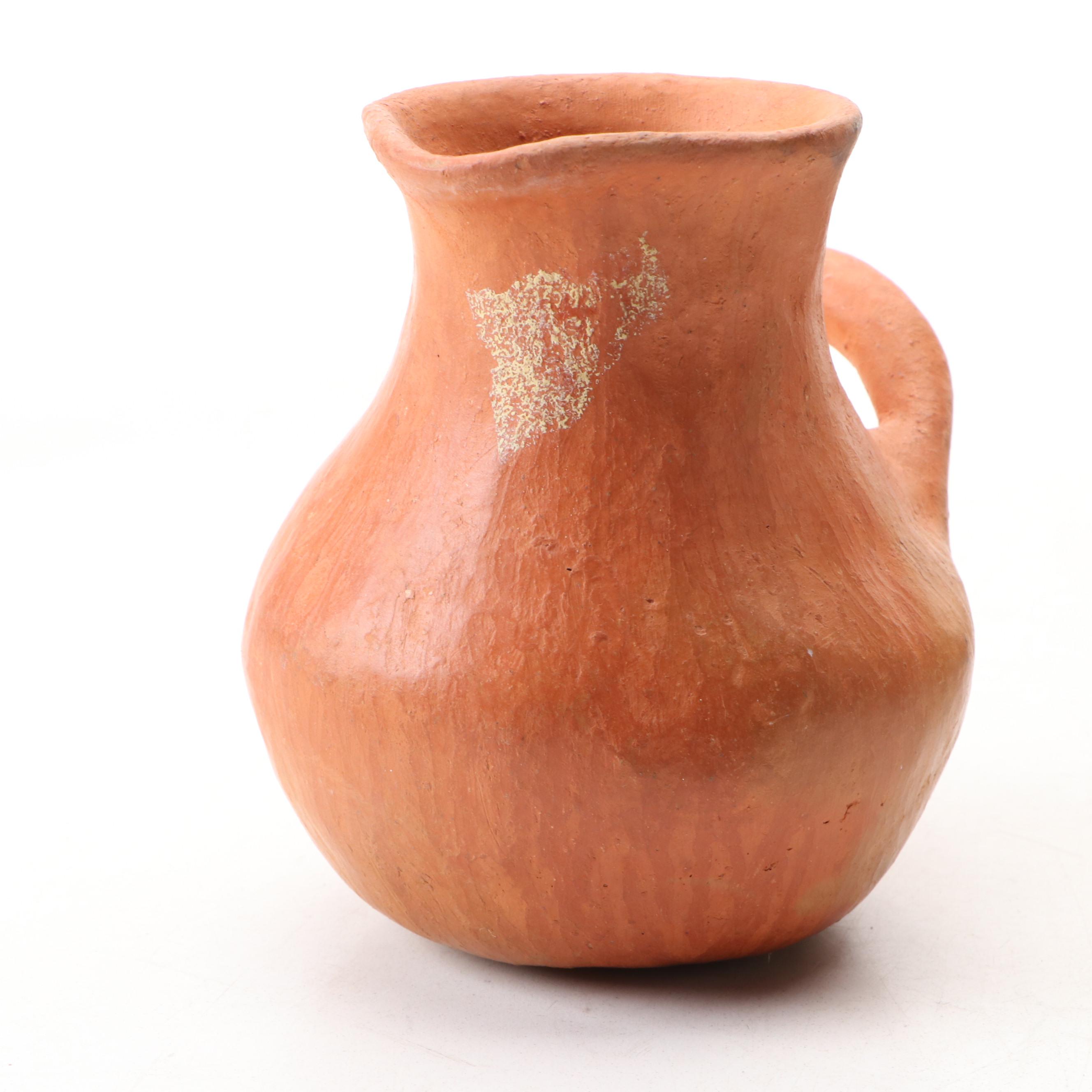 Peruvian Style Pottery Lantern with Other Art Pottery Table Accessories