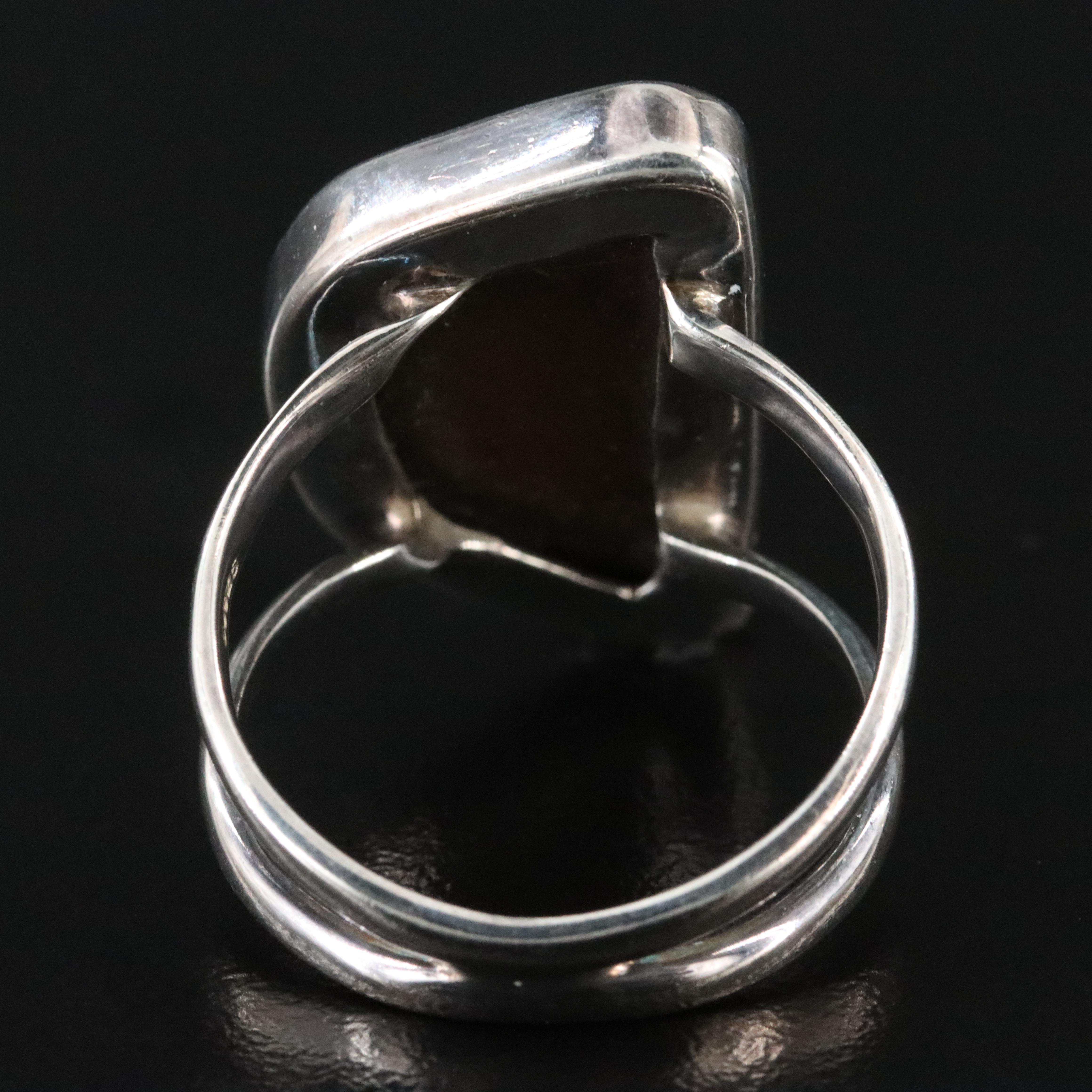 Sterling Ammolite Ring