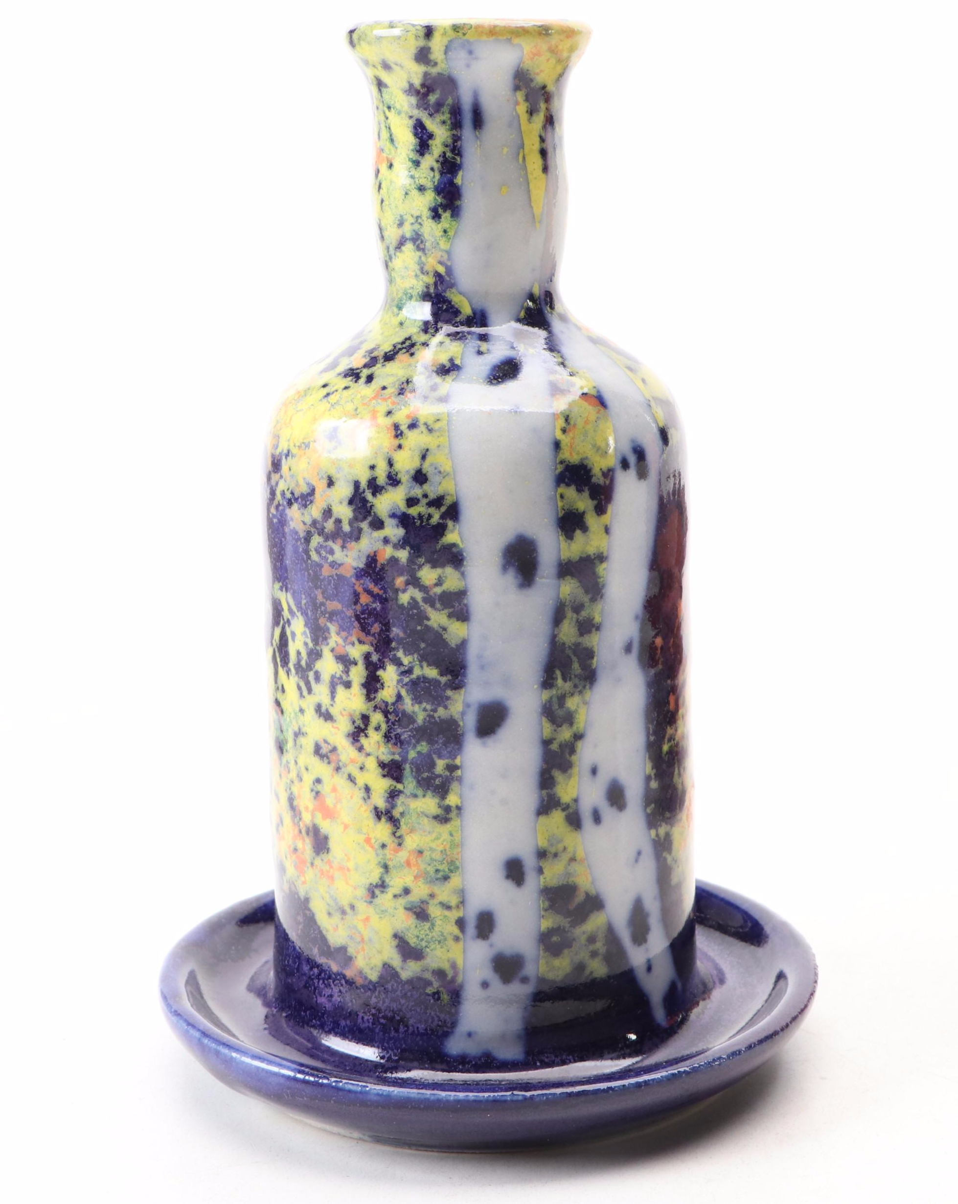 Peruvian Style Pottery Lantern with Other Art Pottery Table Accessories