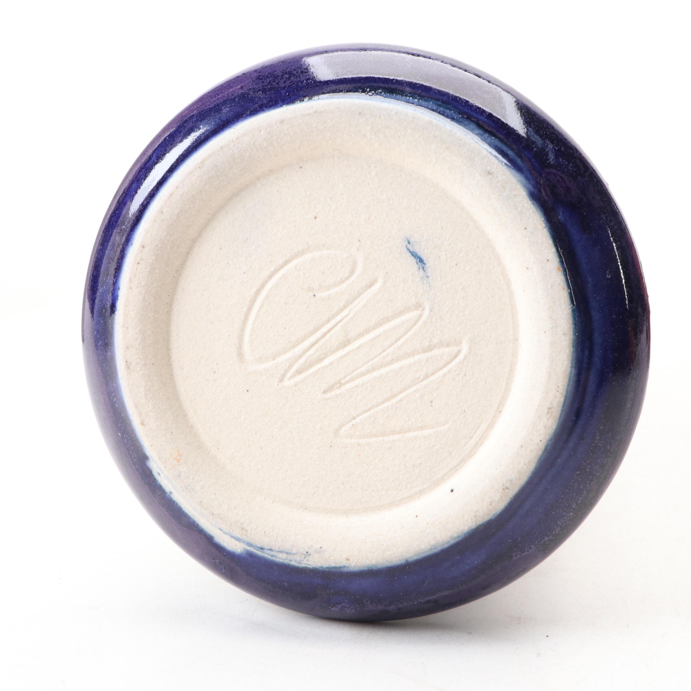 Peruvian Style Pottery Lantern with Other Art Pottery Table Accessories