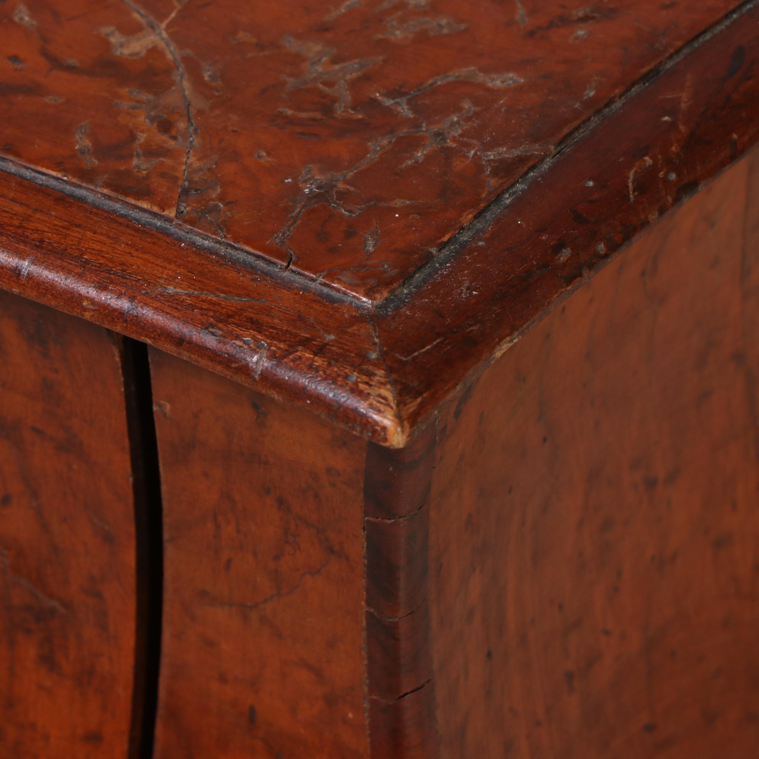 Dutch Baroque Style Burled Wood Bombe Chest