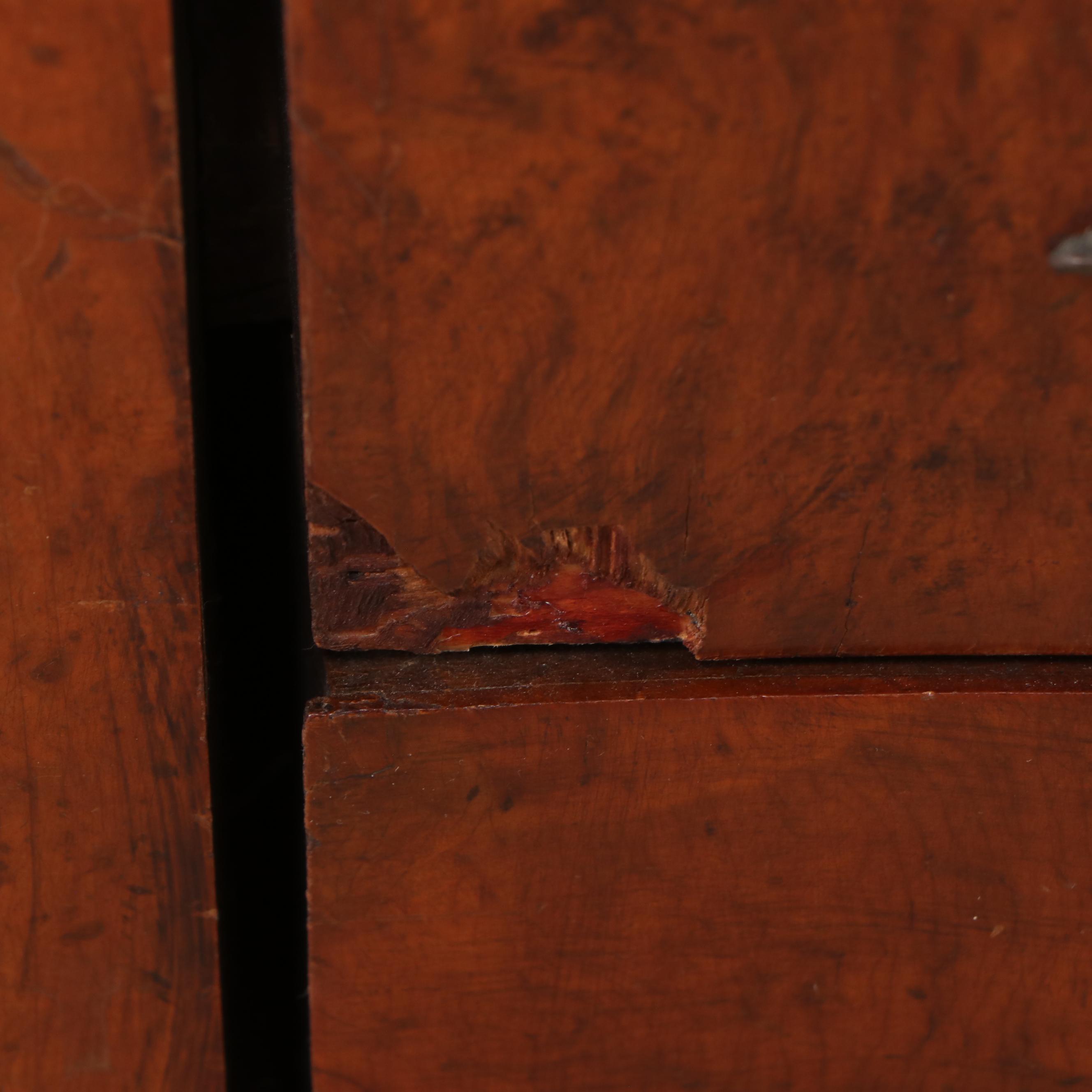 Dutch Baroque Style Burled Wood Bombe Chest