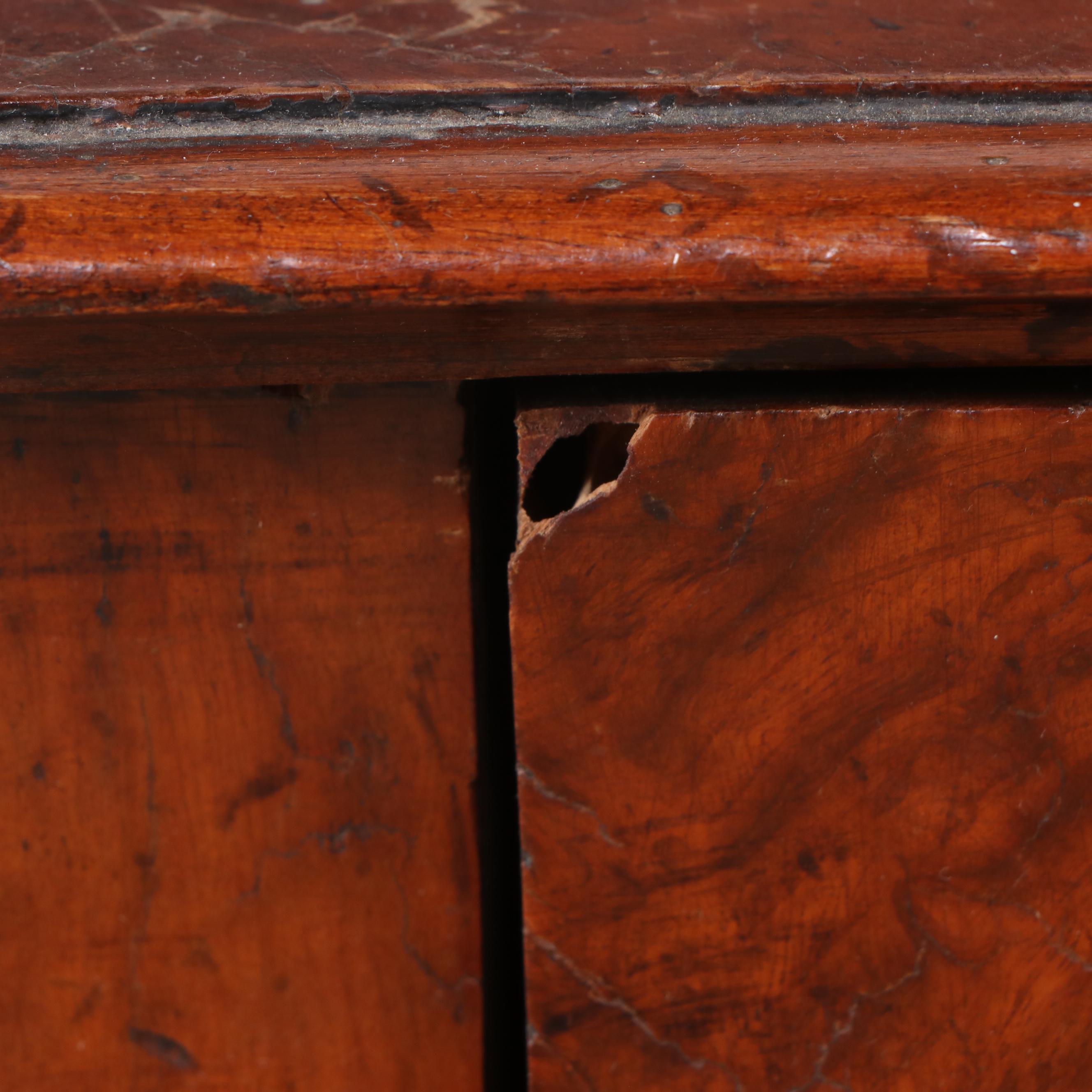 Dutch Baroque Style Burled Wood Bombe Chest