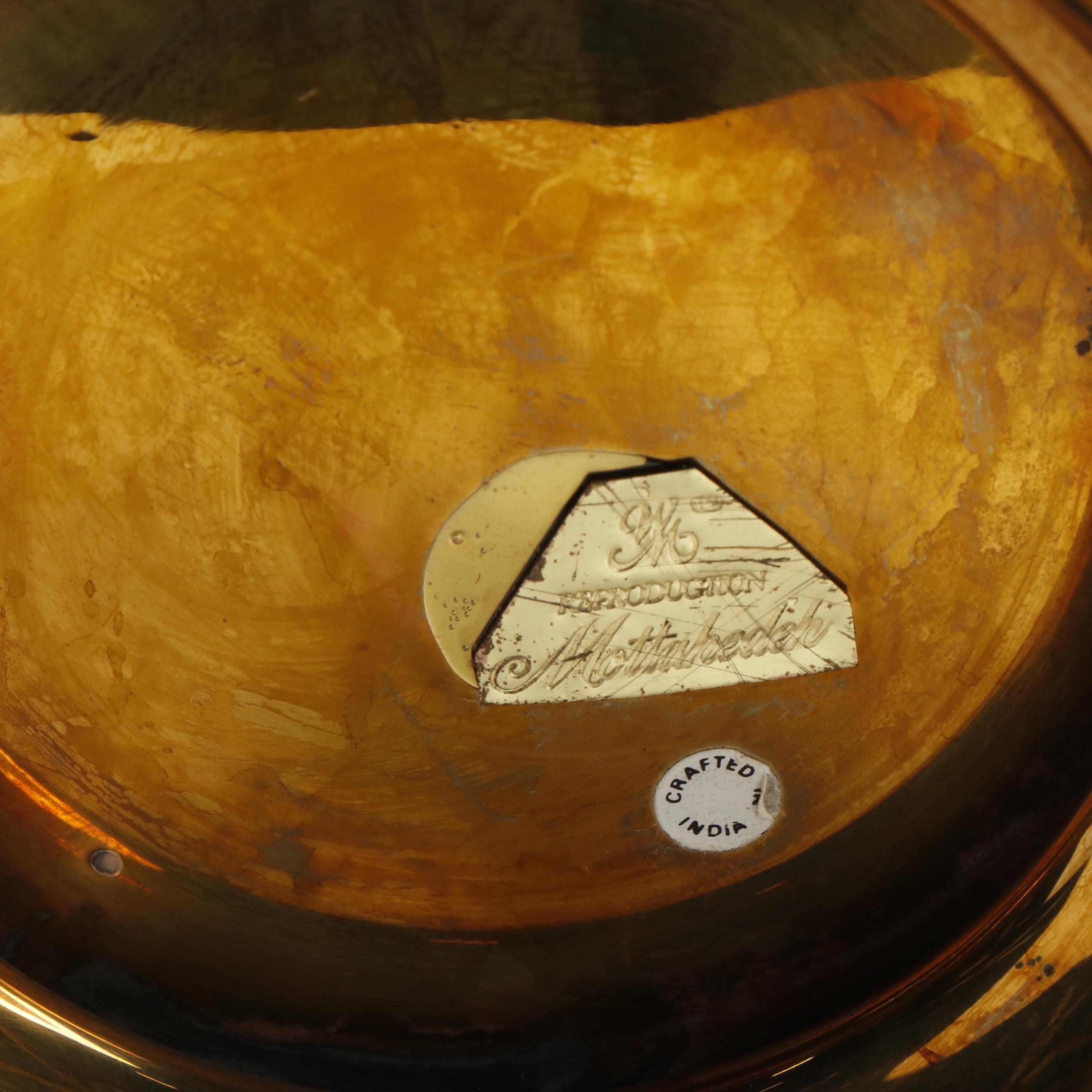 Mottahedeh with Other Brass Cachepots and Décor, Mid to Late 20th Century