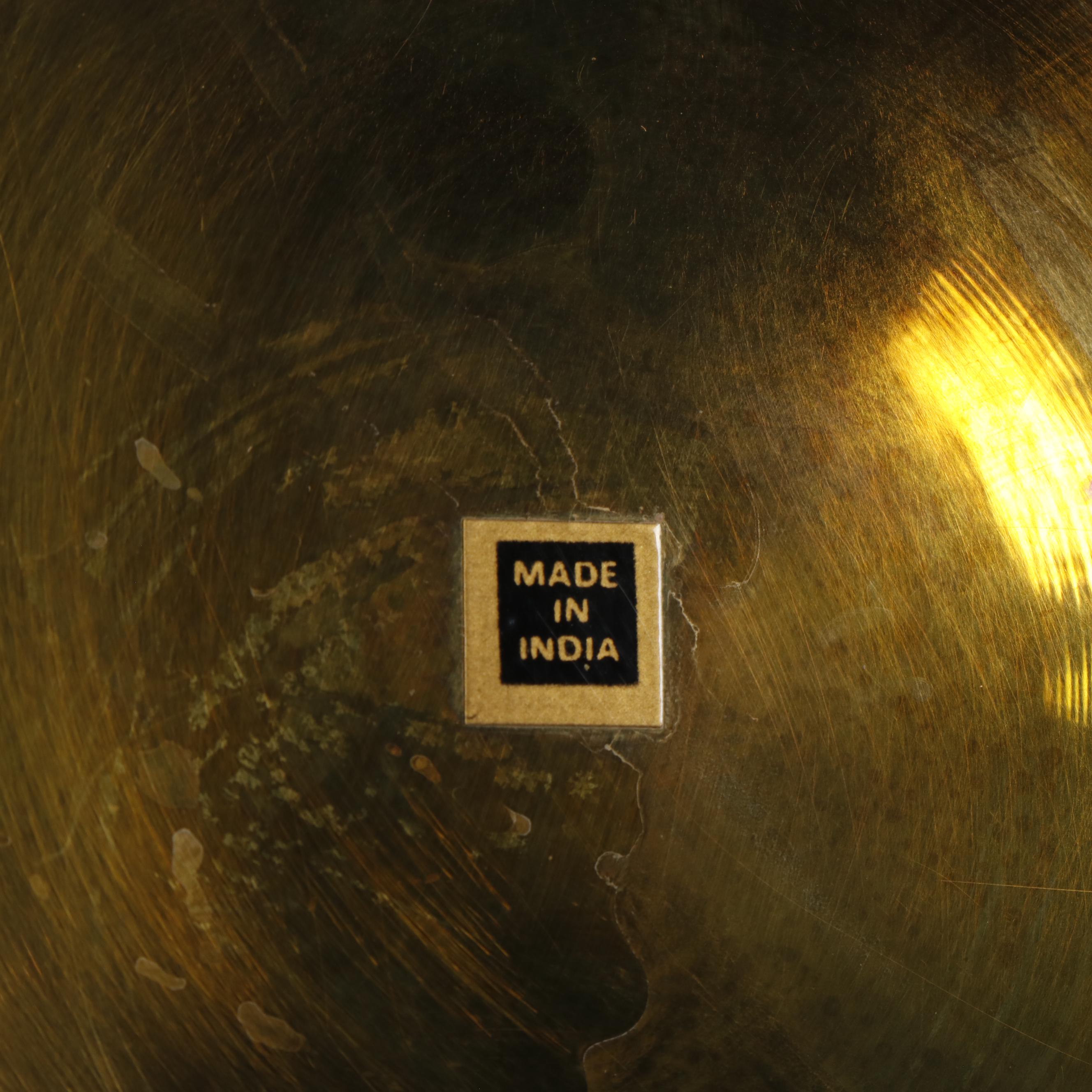 Mottahedeh with Other Brass Cachepots and Décor, Mid to Late 20th Century