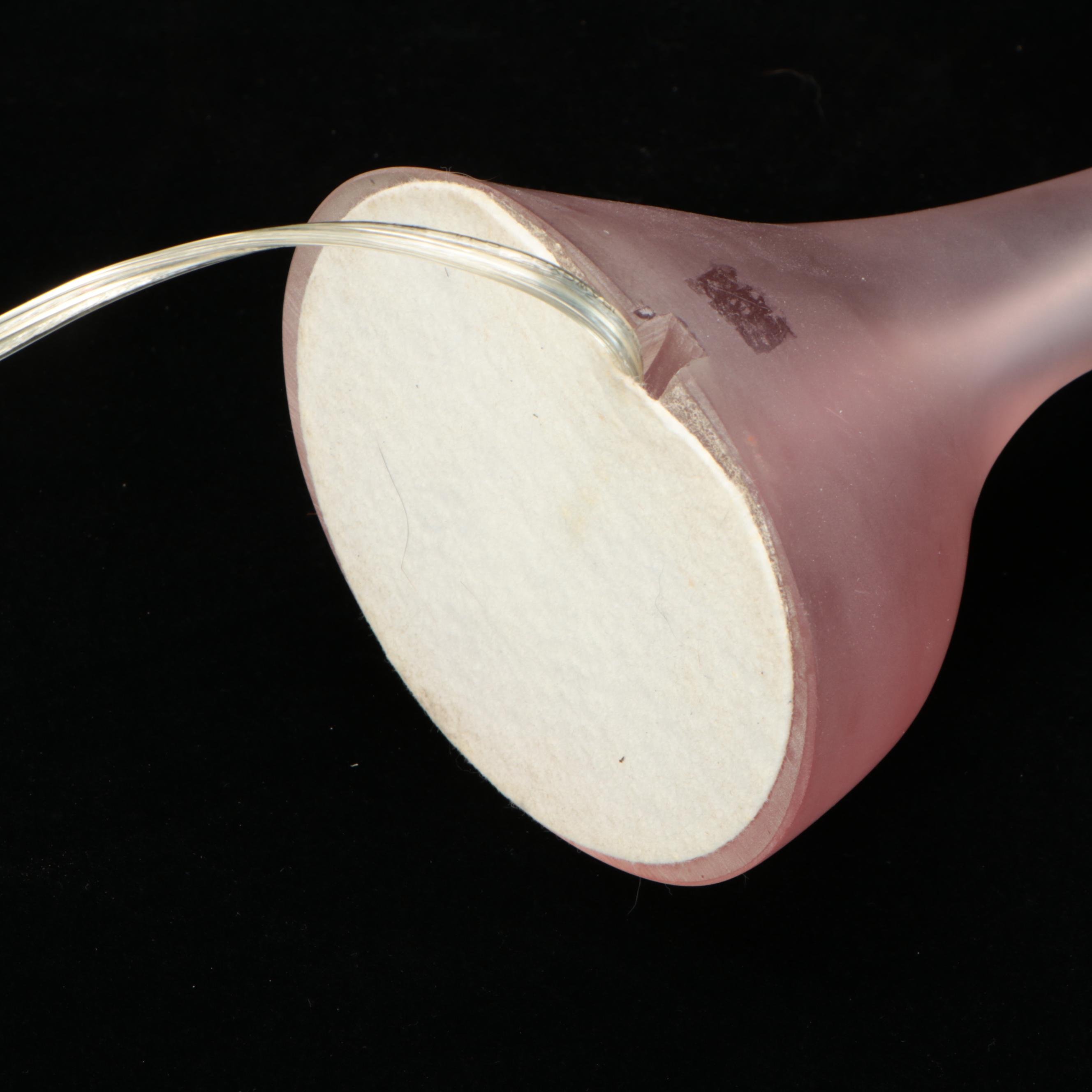 DesZign Inc. Deco Wave Pink Acrylic Table Lamp in the Style of Paolo Gucci