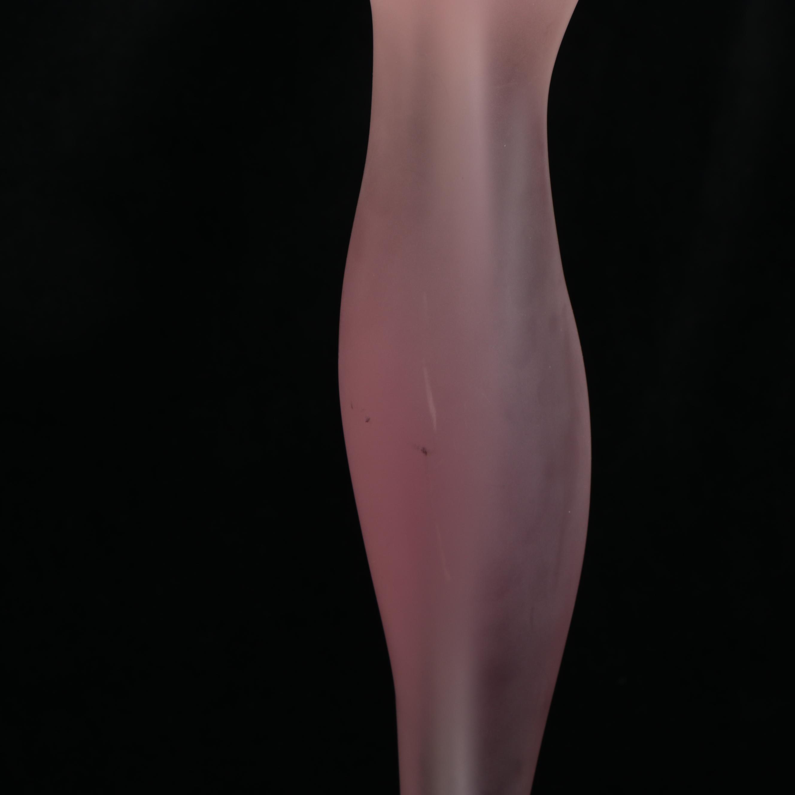 DesZign Inc. Deco Wave Pink Acrylic Table Lamp in the Style of Paolo Gucci