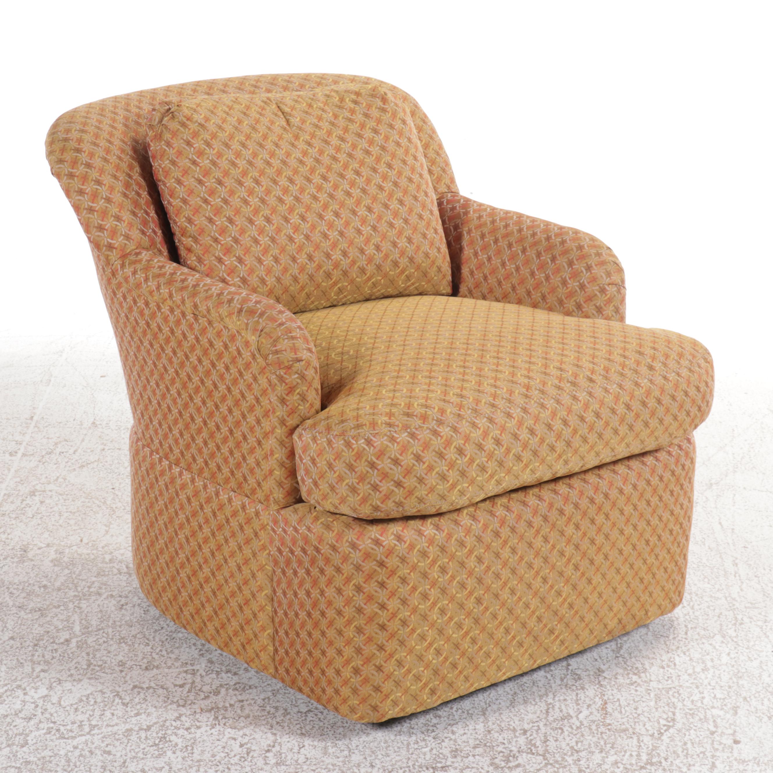 Pair of Upholstered Swivel Chairs