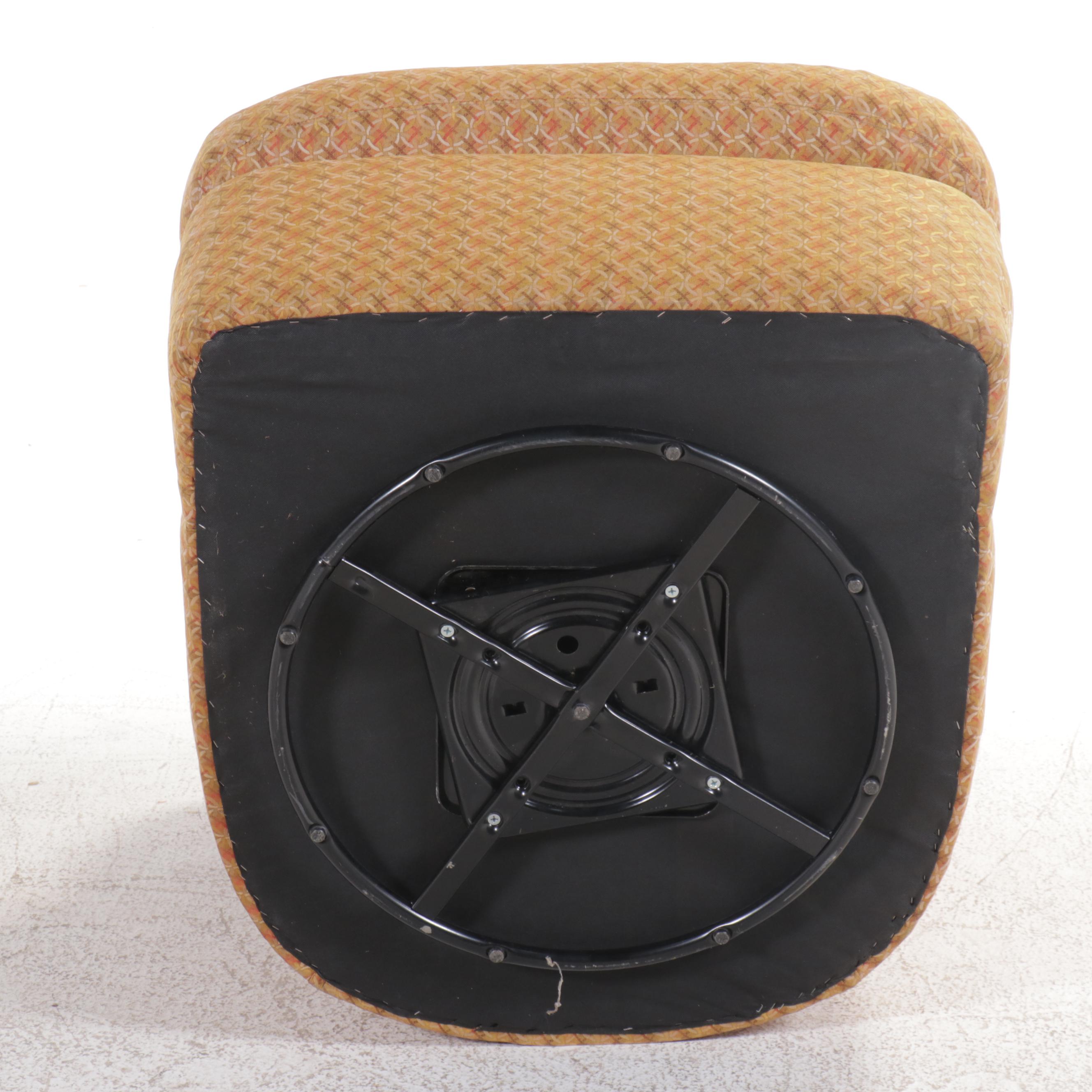 Pair of Upholstered Swivel Chairs