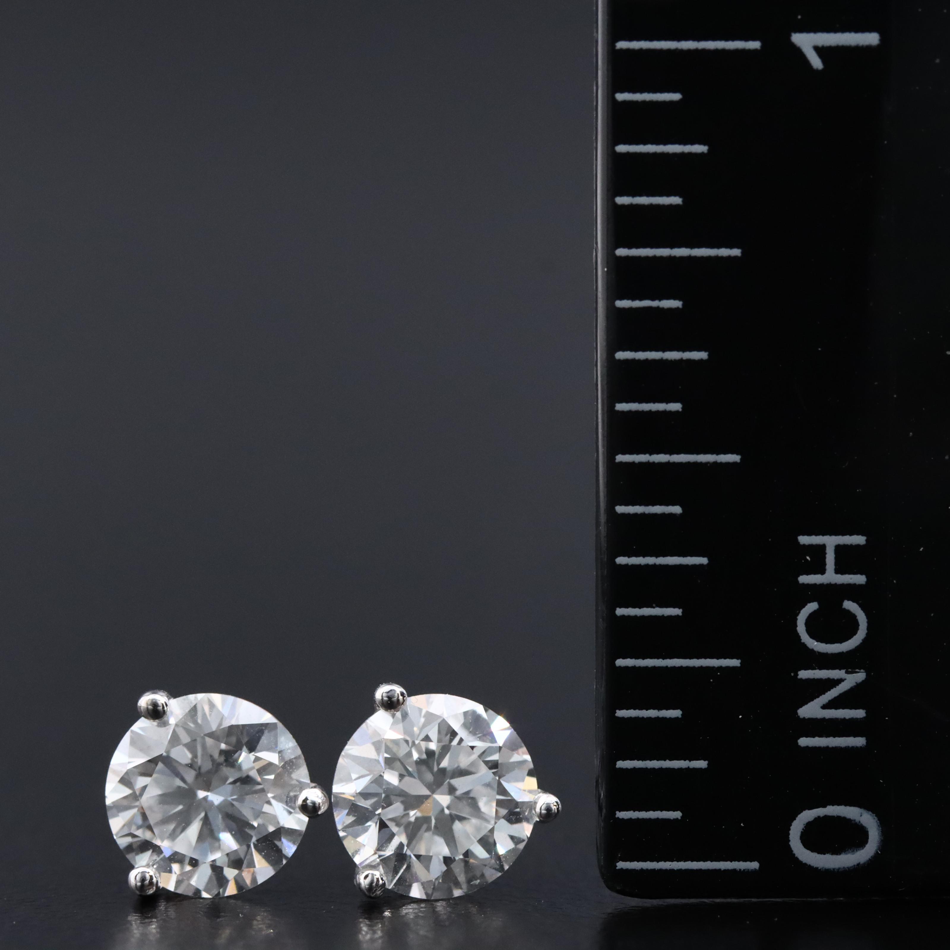 14K 1.86 CTW Lab Grown Diamond Martini Solitaire Earrings