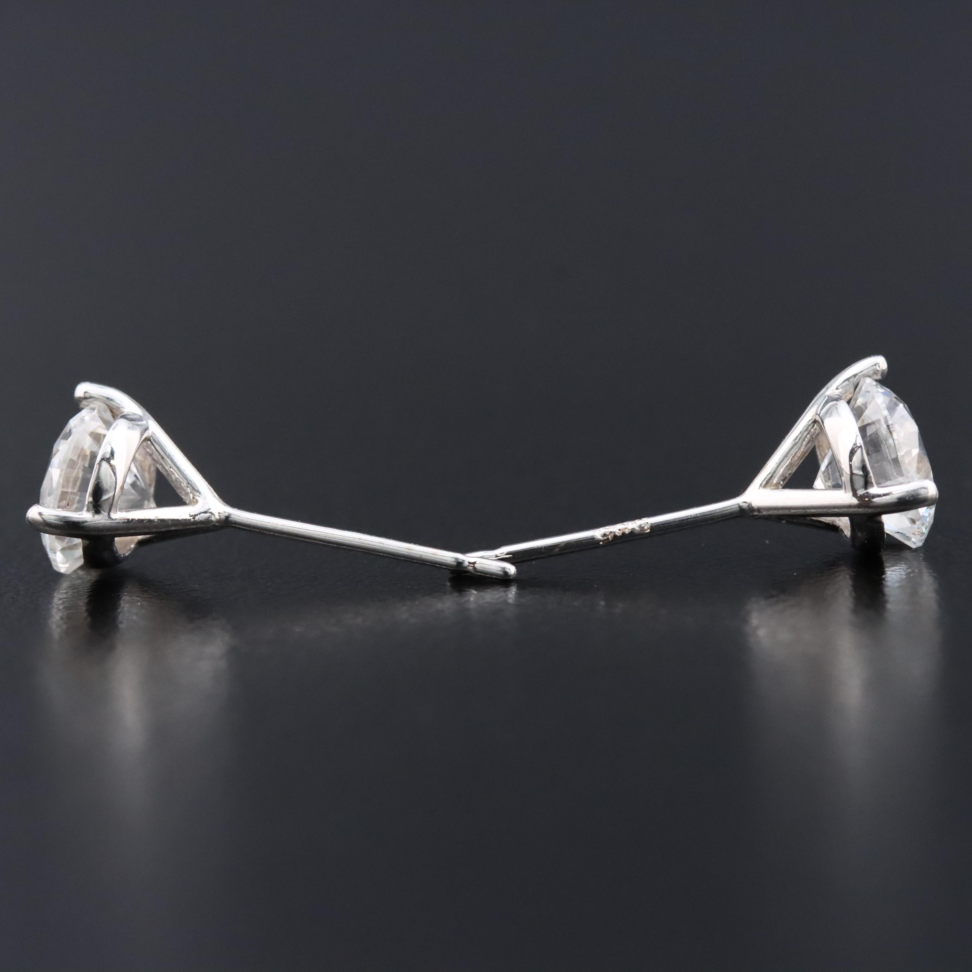 14K 1.86 CTW Lab Grown Diamond Martini Solitaire Earrings