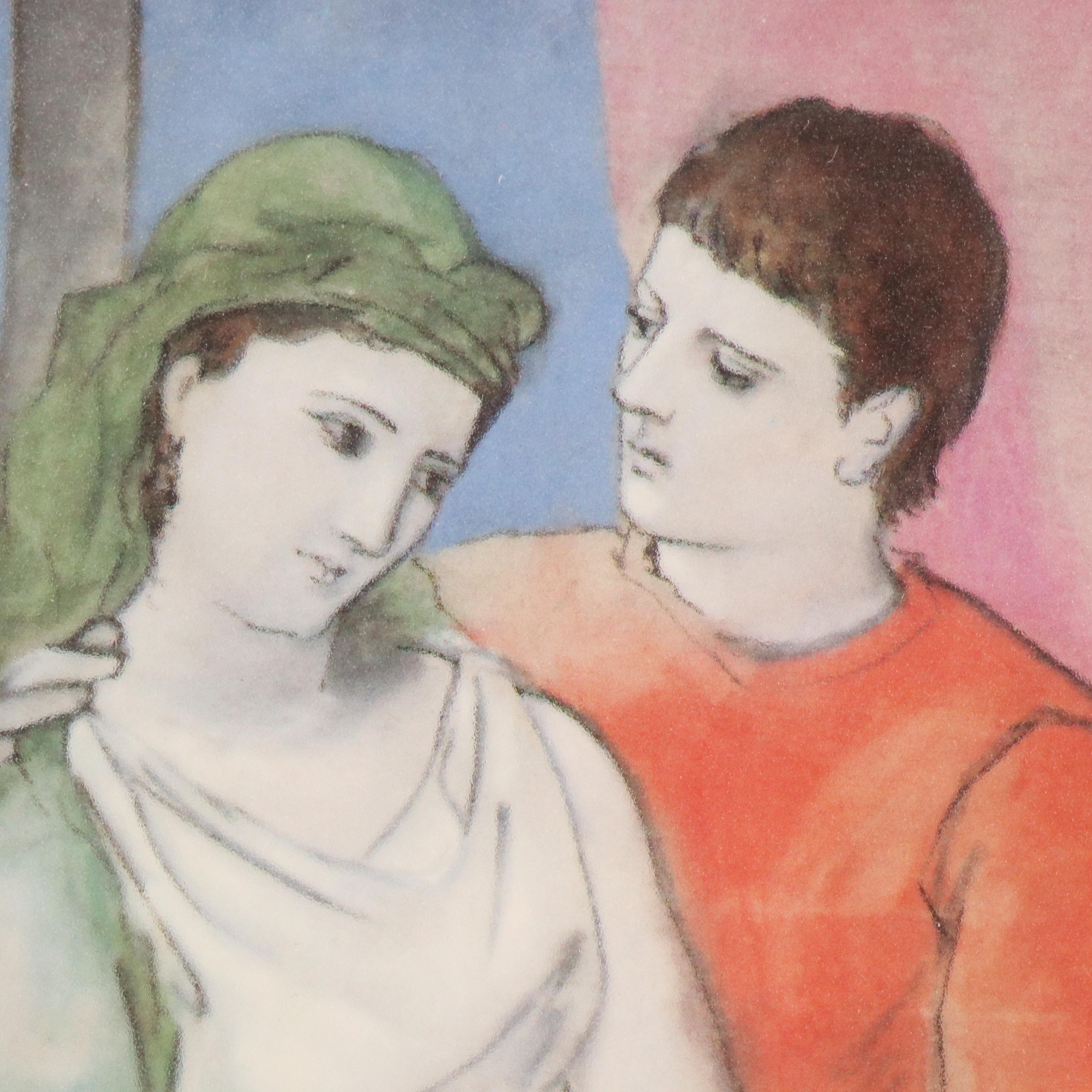 Print After Pablo Picasso "The Lovers," Late 20th to Early 21st C.