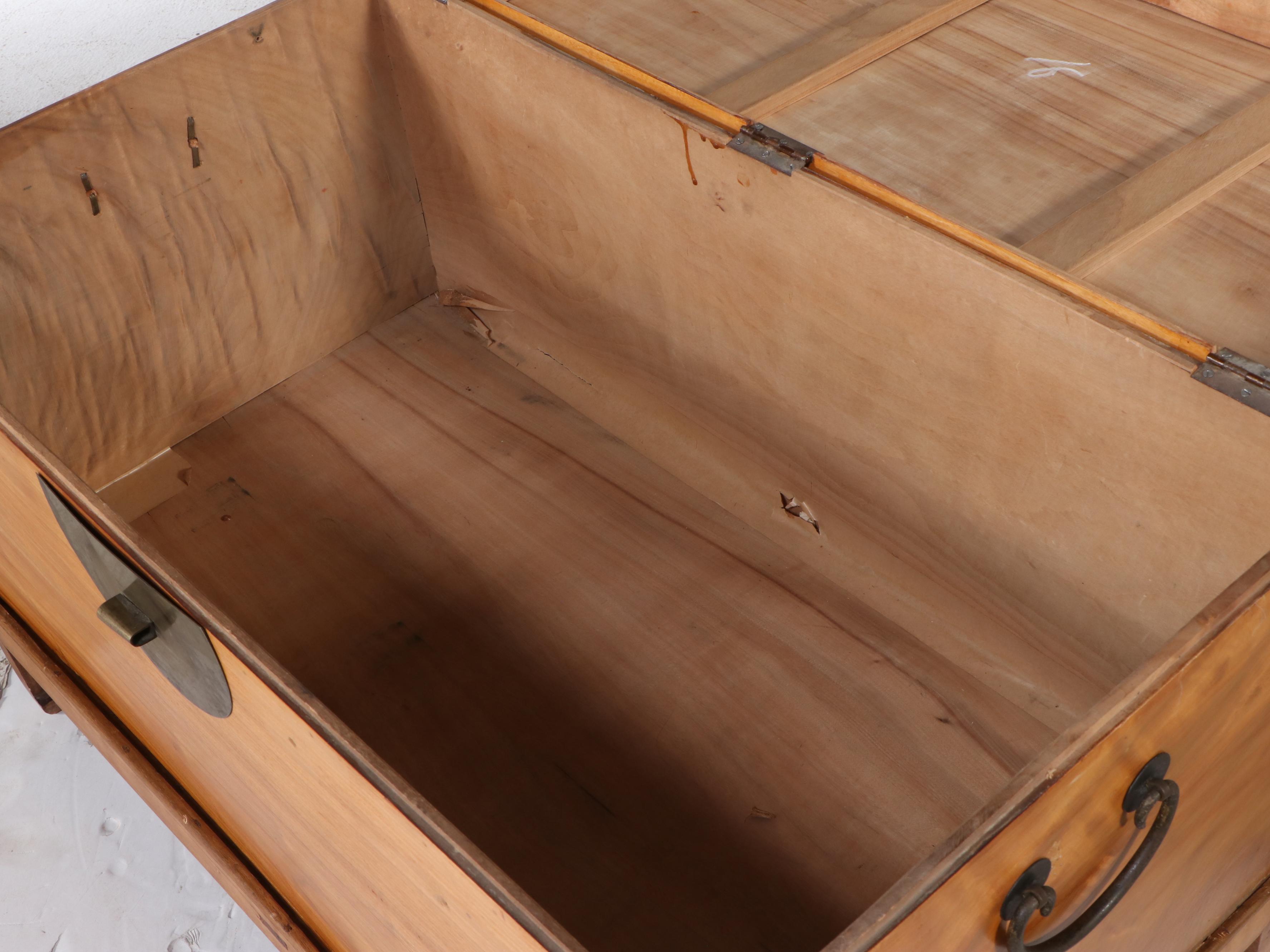 Chinese Style Camphor Wood Chest on Stand