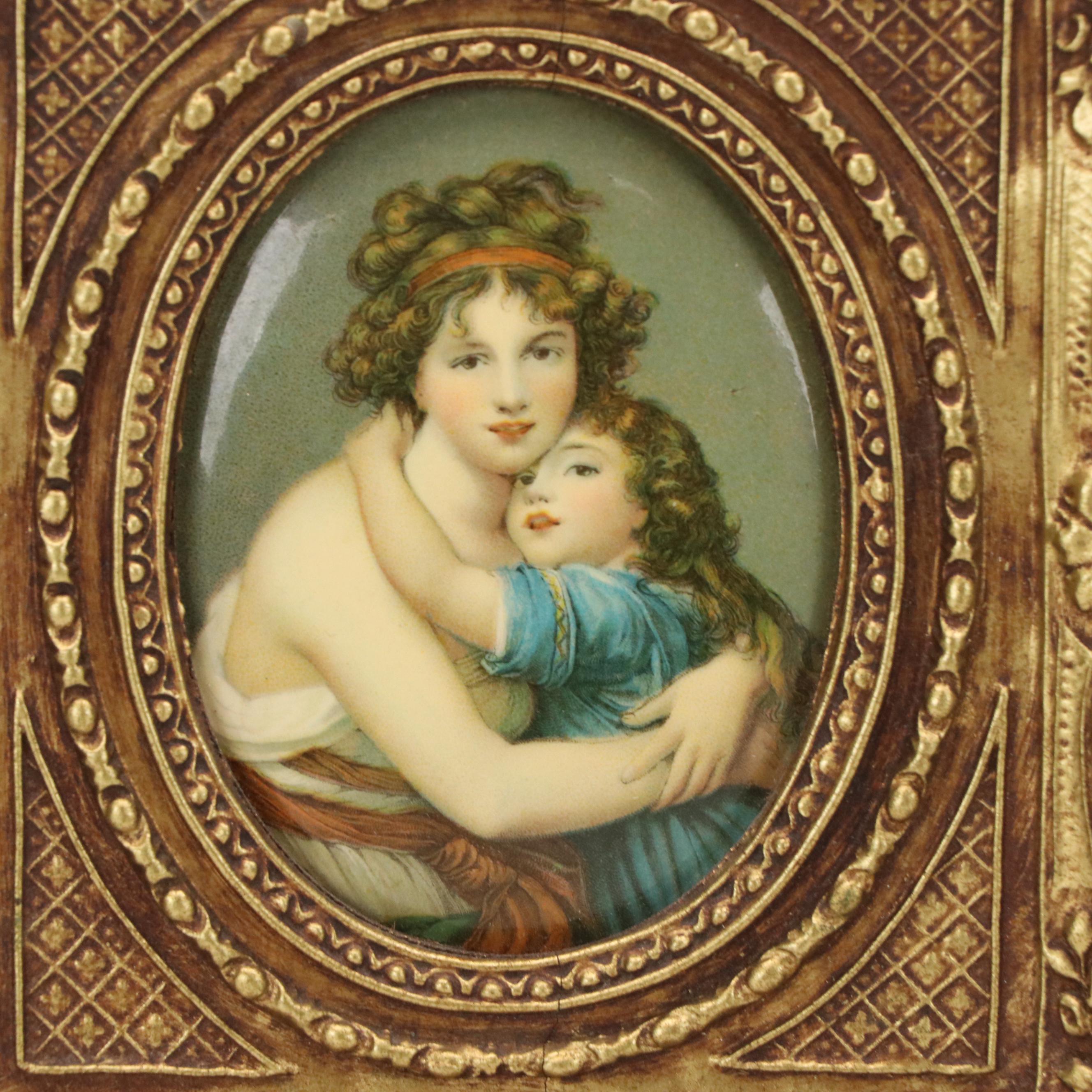 Pair of Miniature Chromolithograph Portraits, Circa 1900