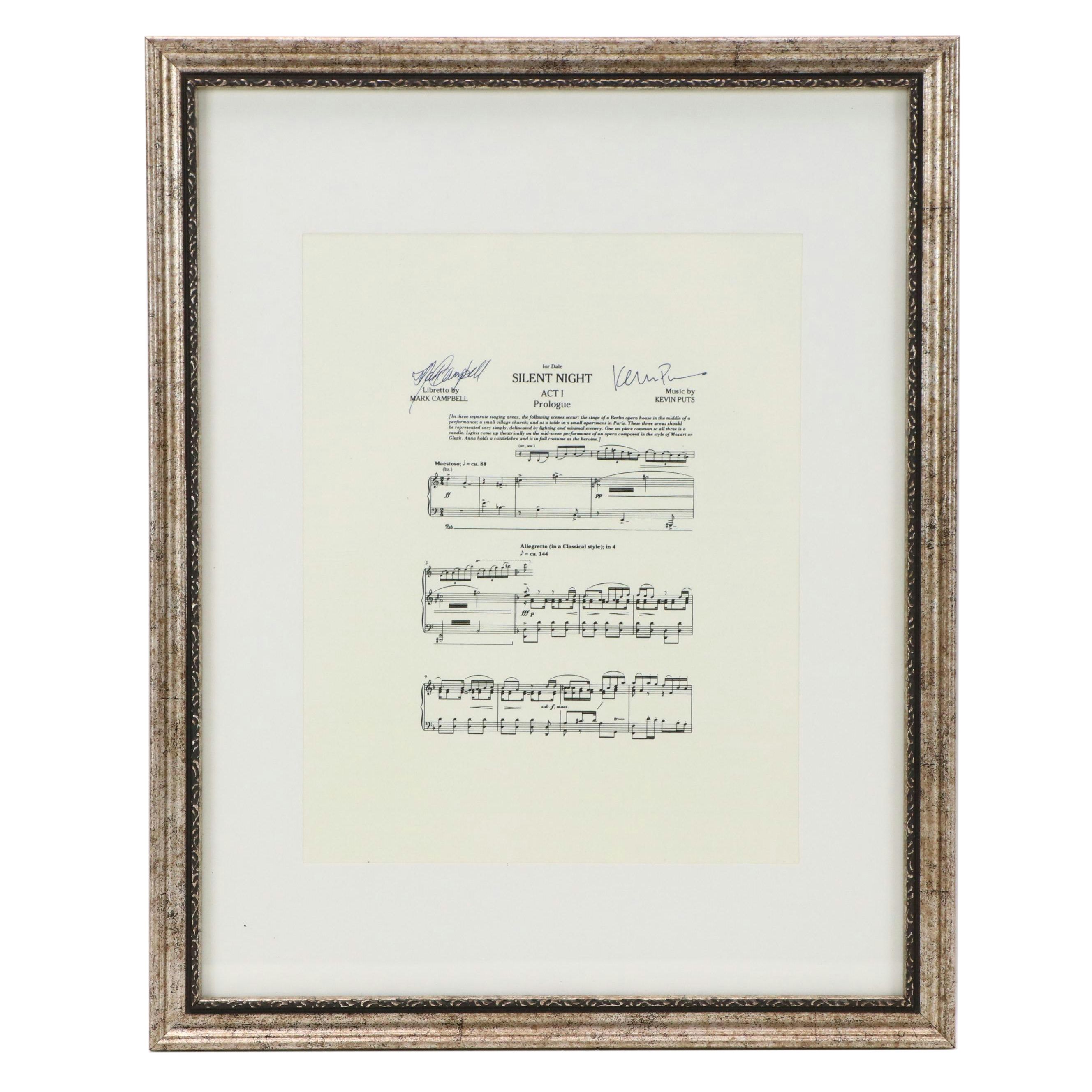 Digital Print of "Silent Night" Opera Sheet Music