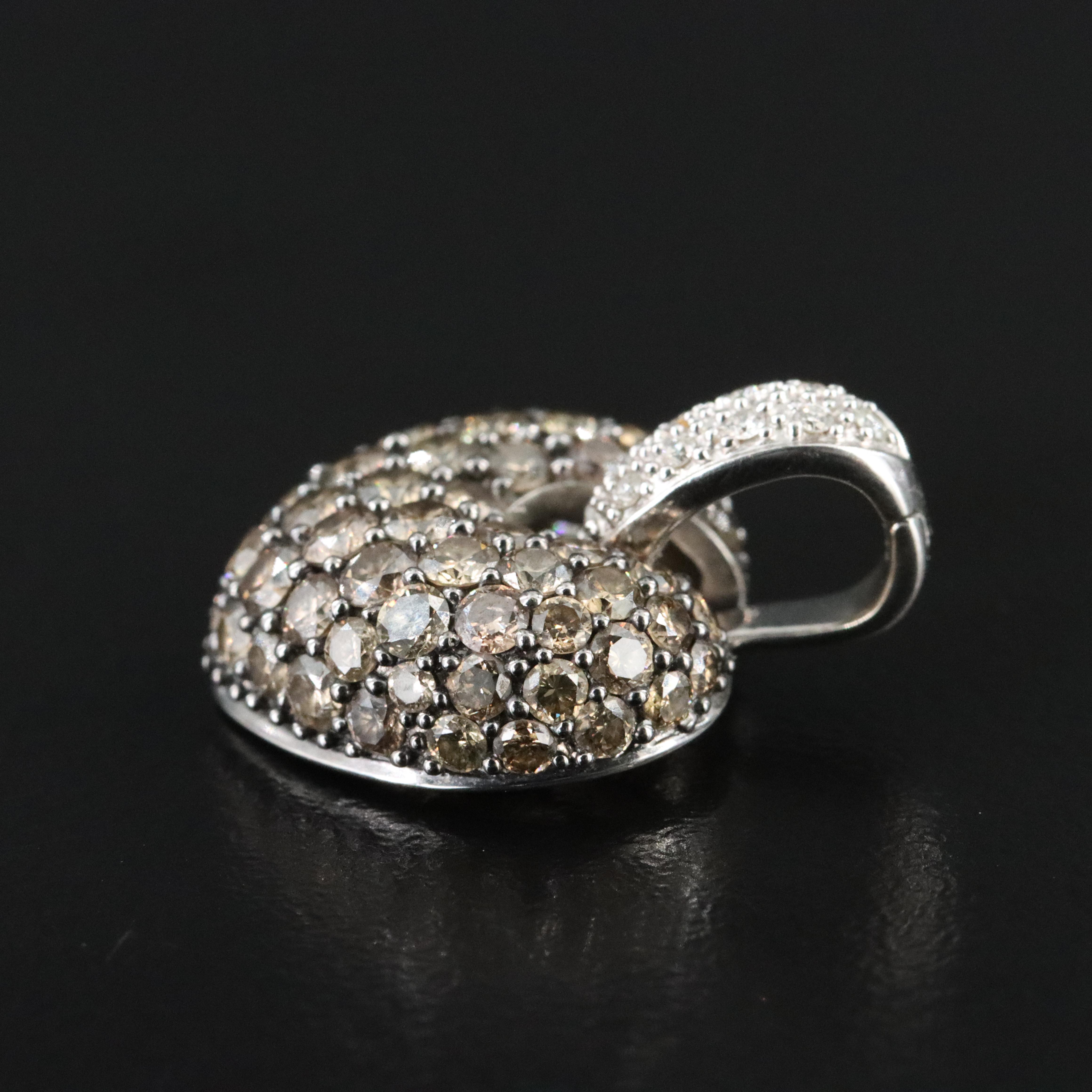 14K 2.00 CTW Diamond Heart Enhancer Pendant