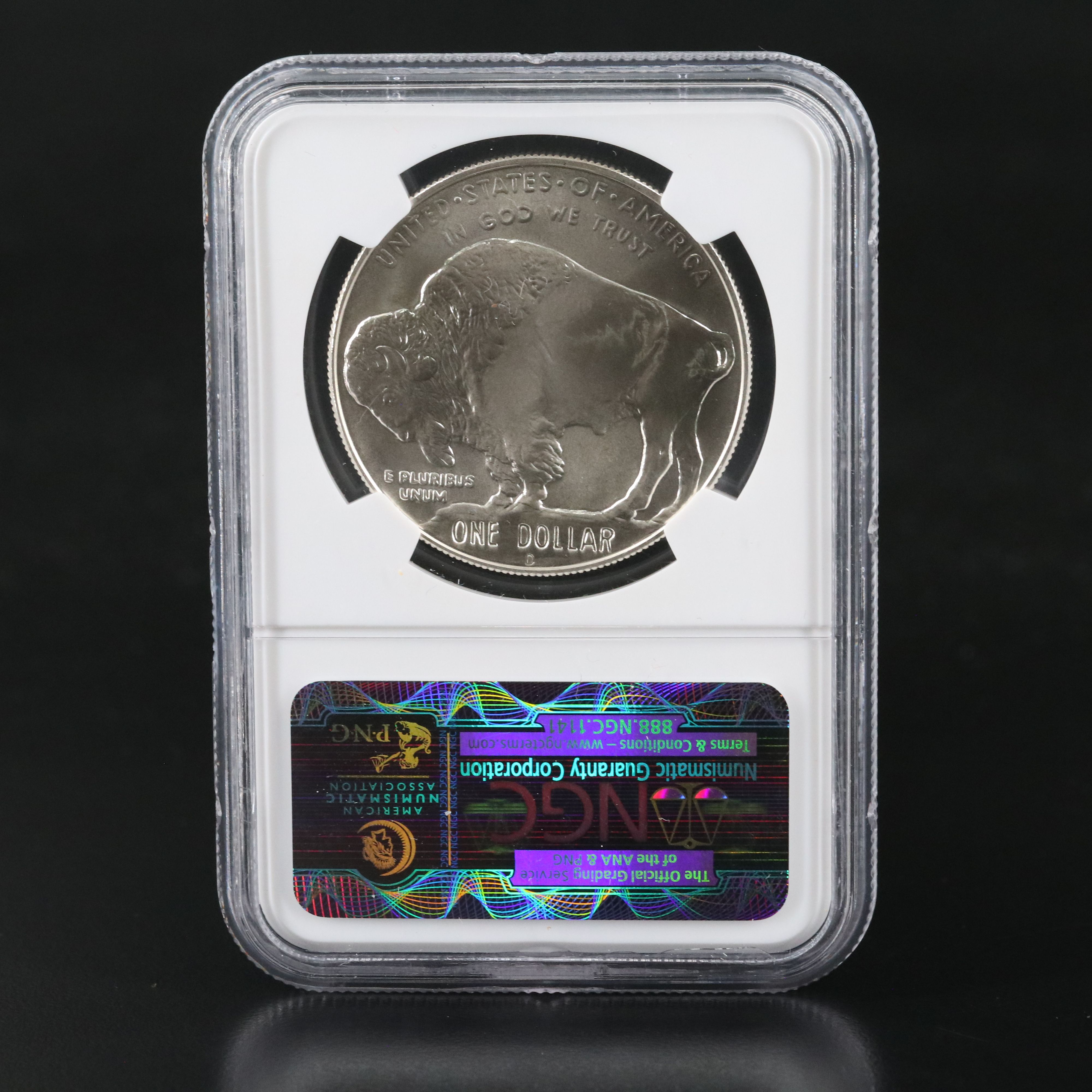 NGC MS69 2001-D Buffalo Commemorative Silver Dollar