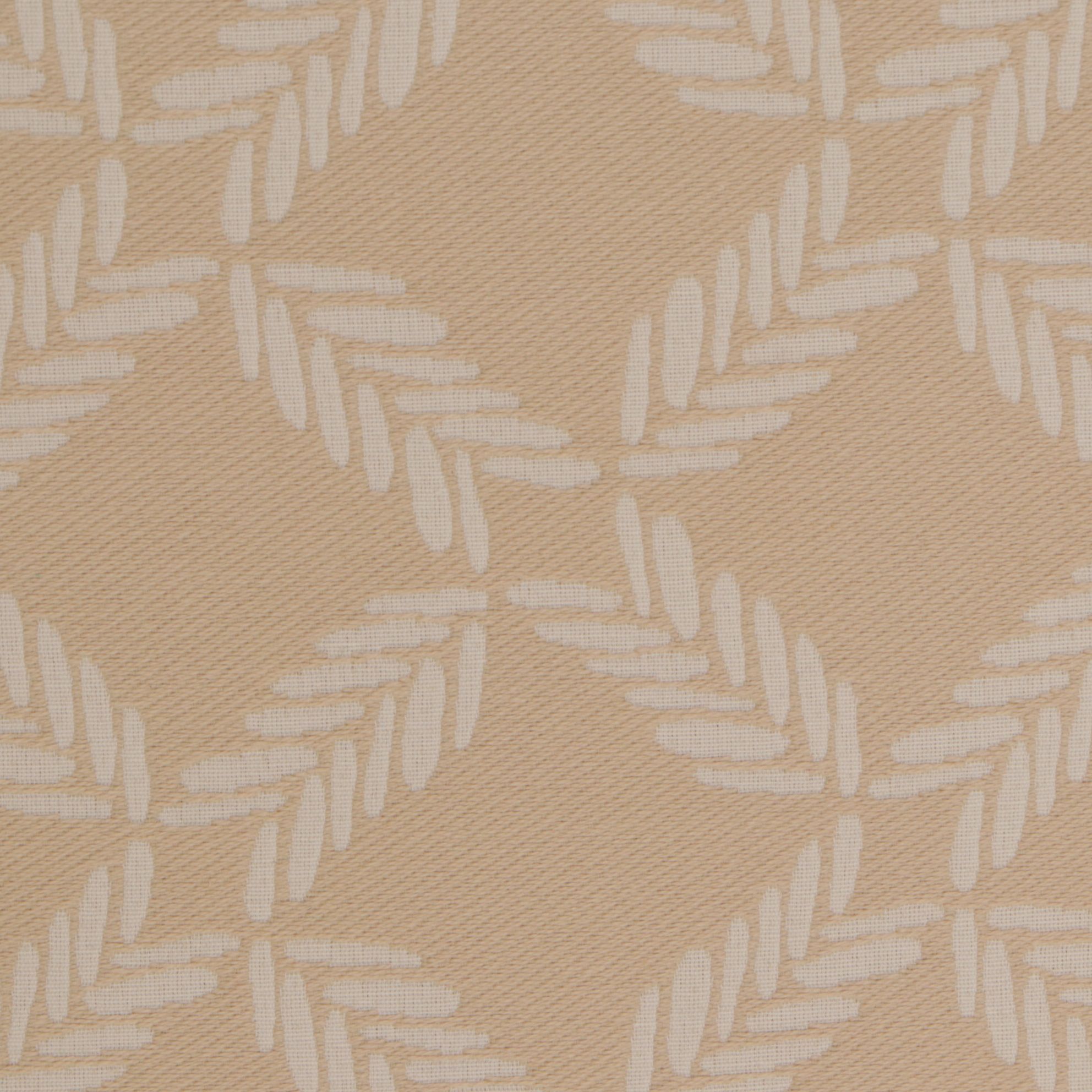 Oak Armless Sewing Rocker Features Woven Feather Motif Upholstry